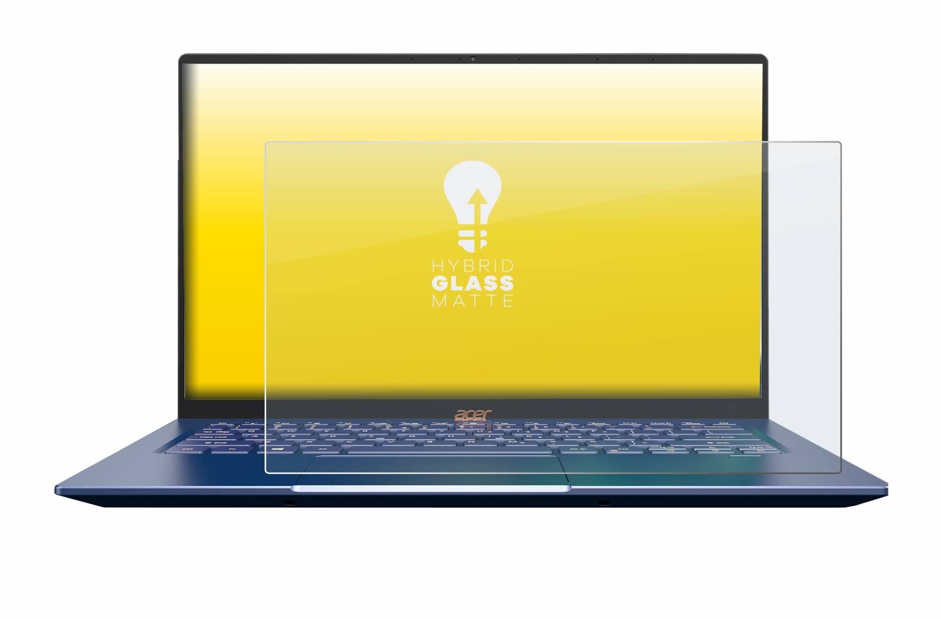 upscreen Hybrid Glass Matte Premium Schutzglas Folie für Acer Swift 5