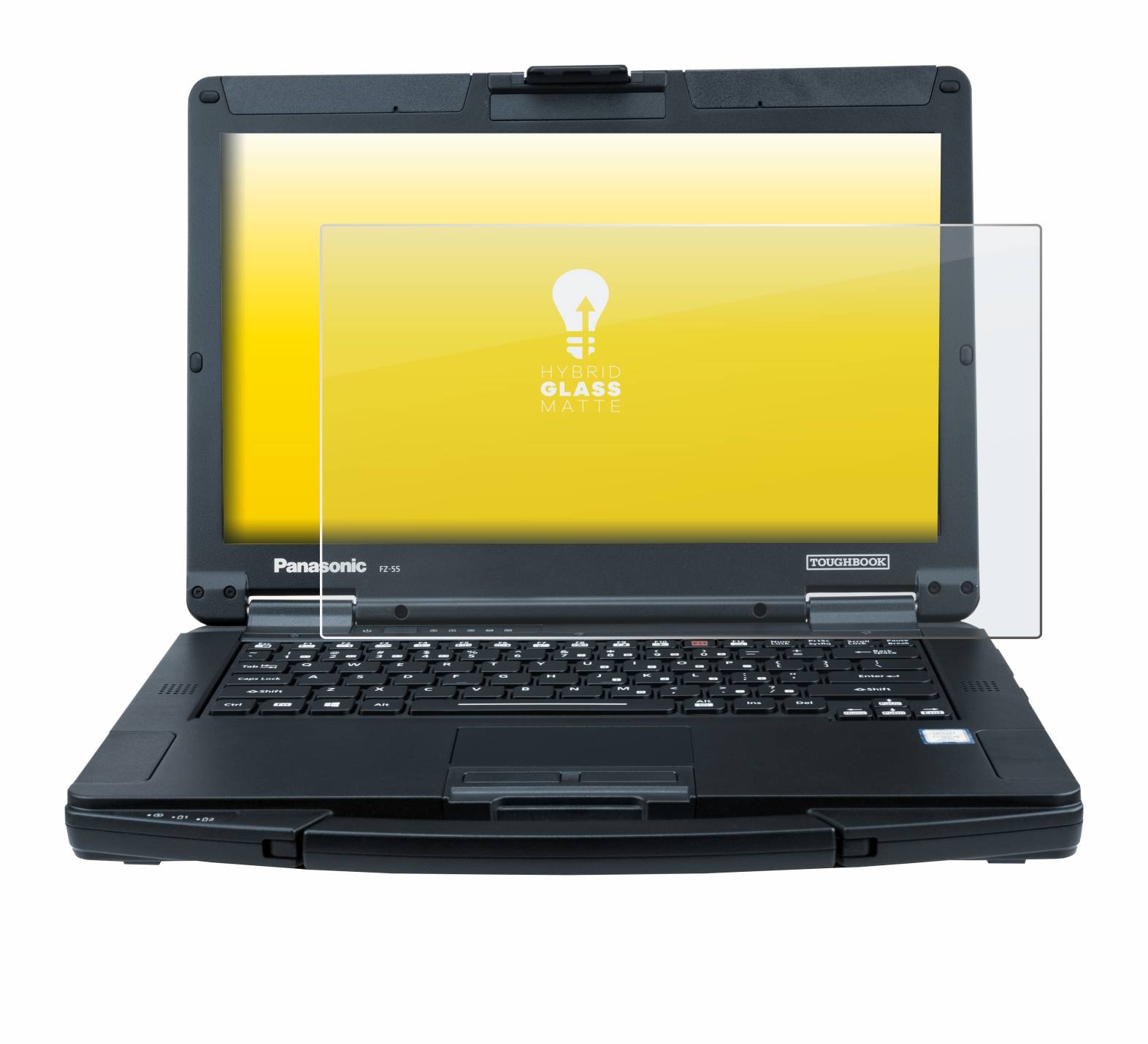 upscreen Hybrid Glass Matte Premium Schutzglas Folie für Panasonic Toughbook 55 Full-HD