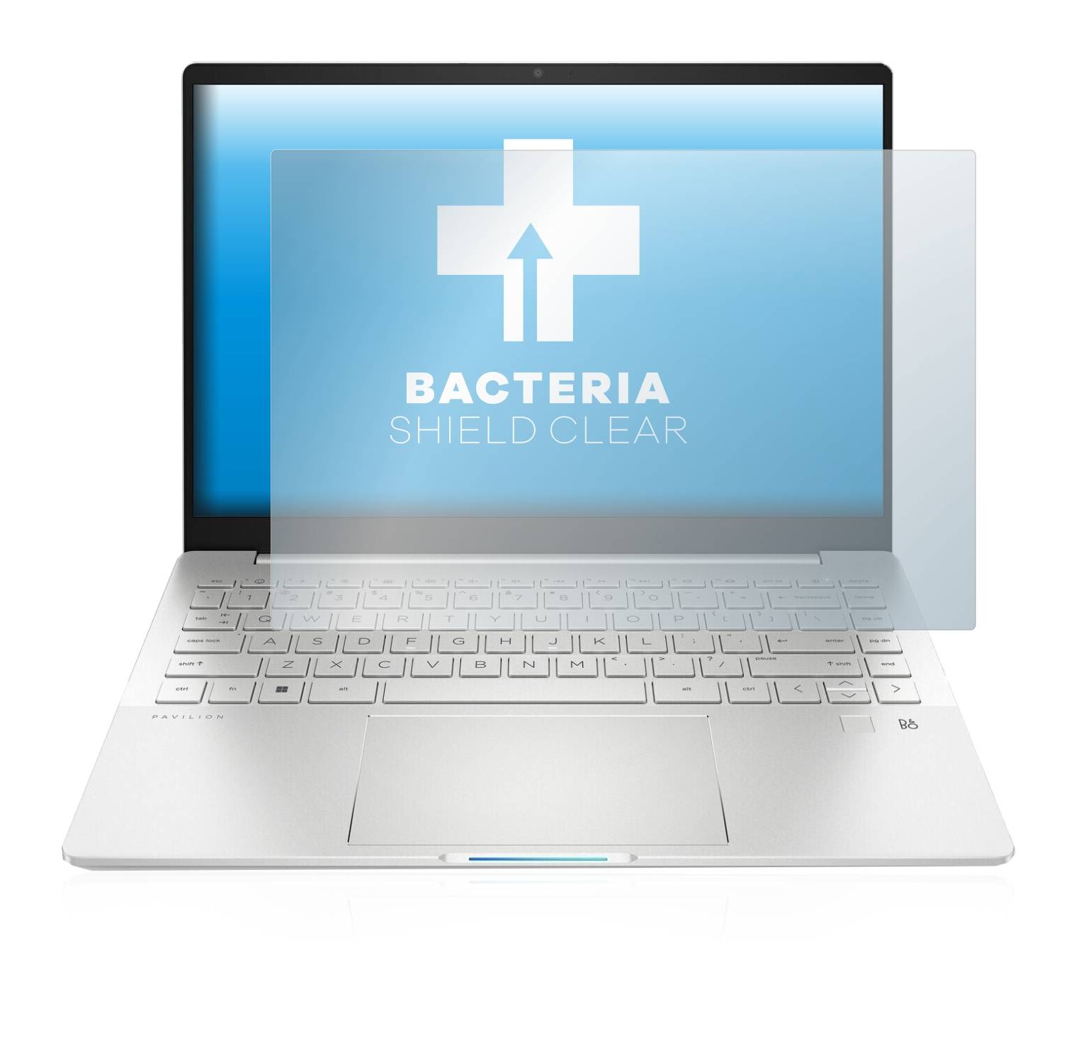 upscreen Bacteria Shield Clear Premium Antibakterielle Displayschutzfolie für HP Pavilion
