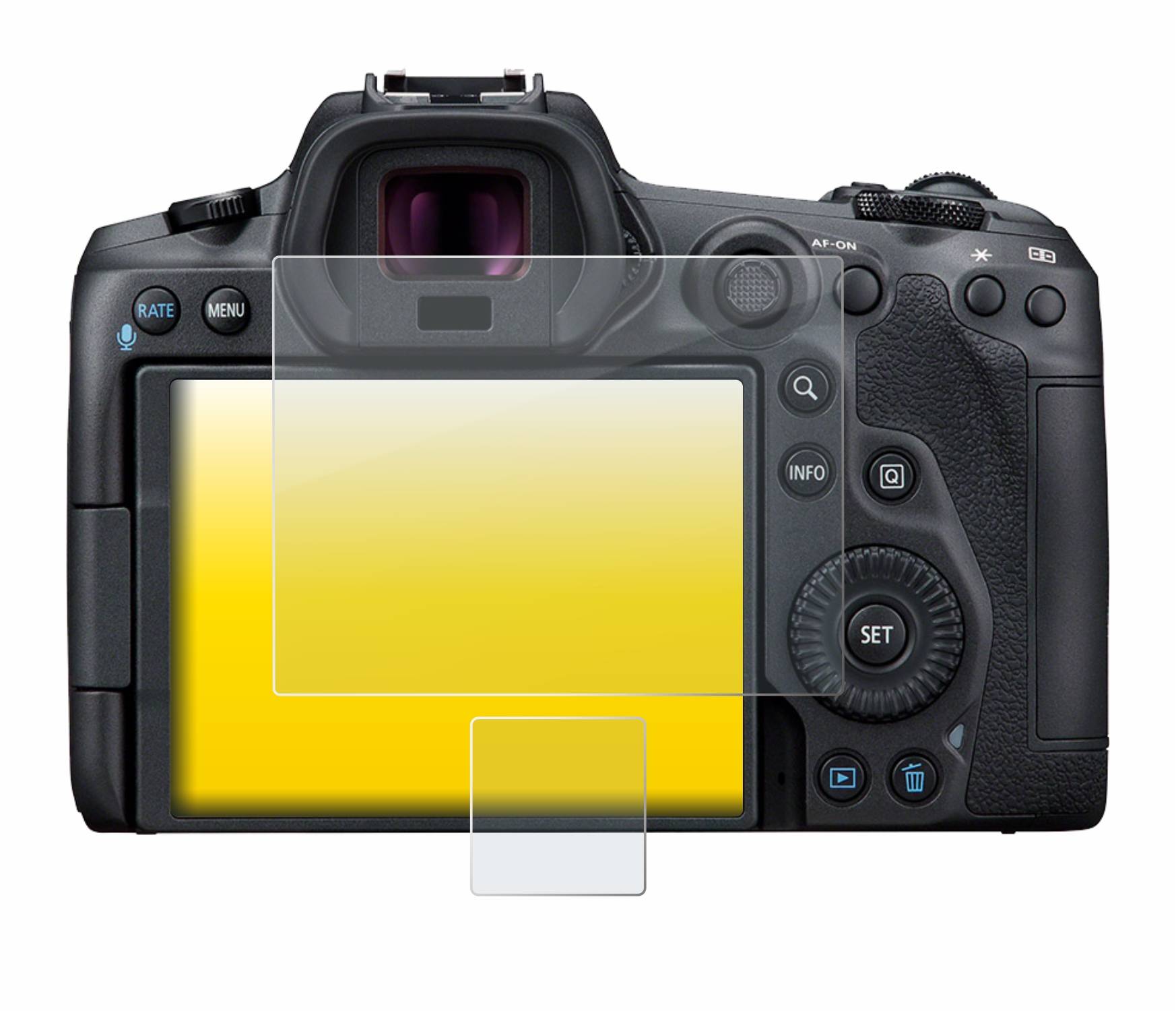 upscreen Flexible Schutz Glas Folie für Canon EOS R5 Schutzglas 9H Hybridglas Matt Entspiegelt