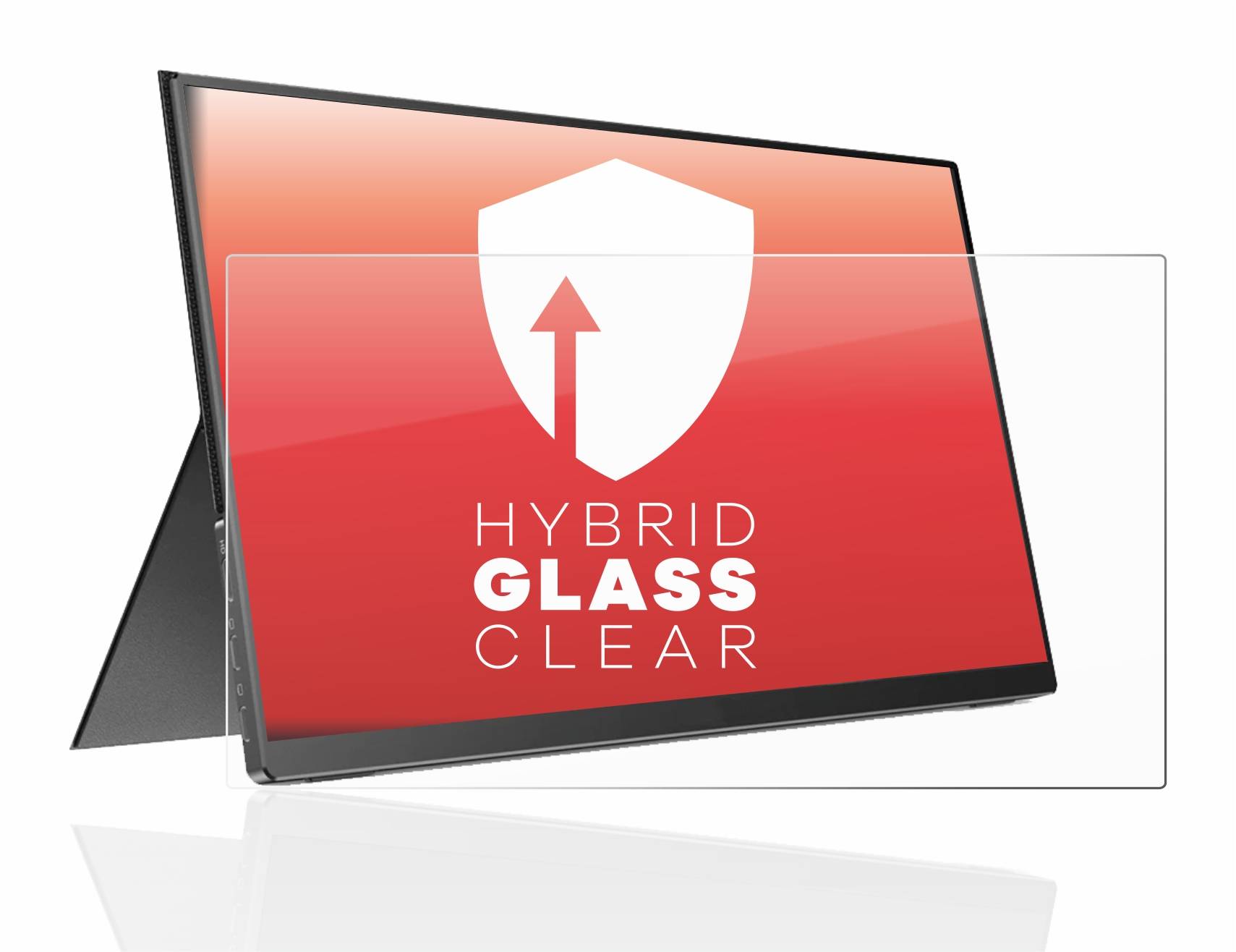 upscreen Hybrid Glass Clear Premium Schutzglas Folie für Arzopa A1 Gamut Slim