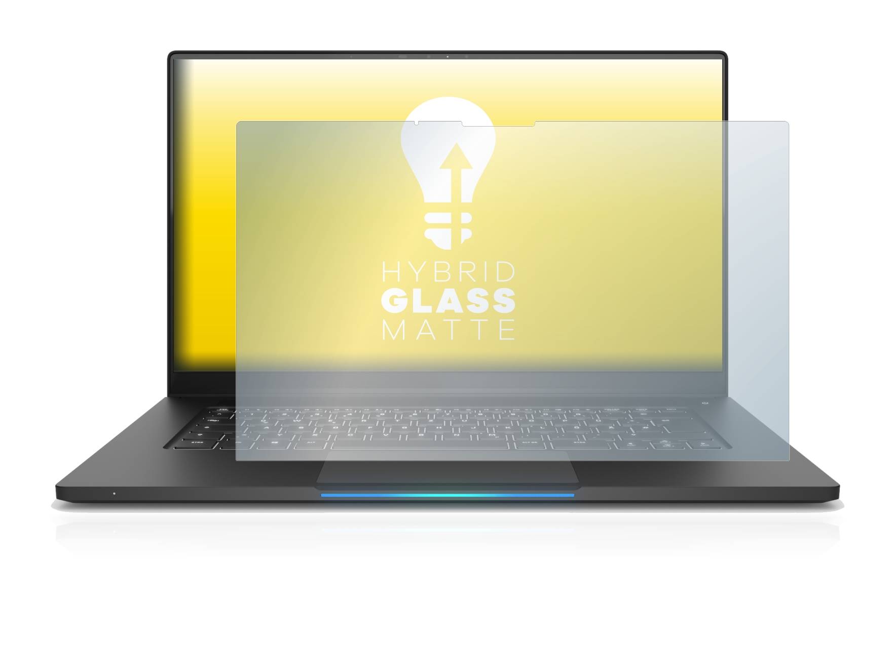 upscreen Hybrid Glass Matte Premium Schutzglas Folie für Schenker Vision