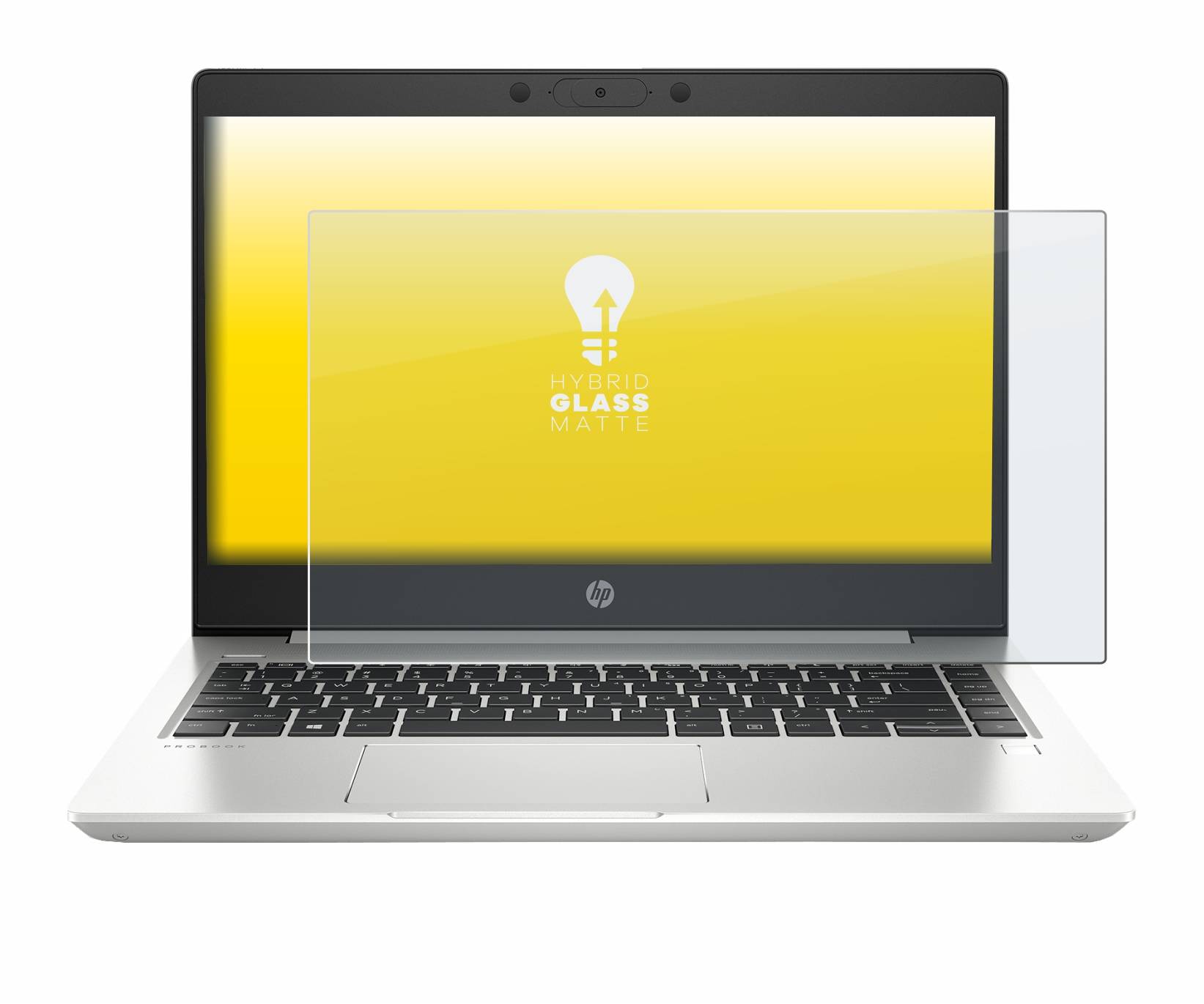 upscreen Hybrid Glass Matte Premium Schutzglas Folie für HP ProBook 440