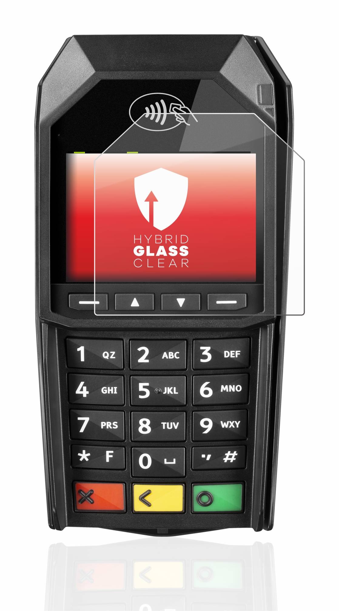 upscreen Hybrid Glass Clear Premium Schutzglas Folie für ingenico
