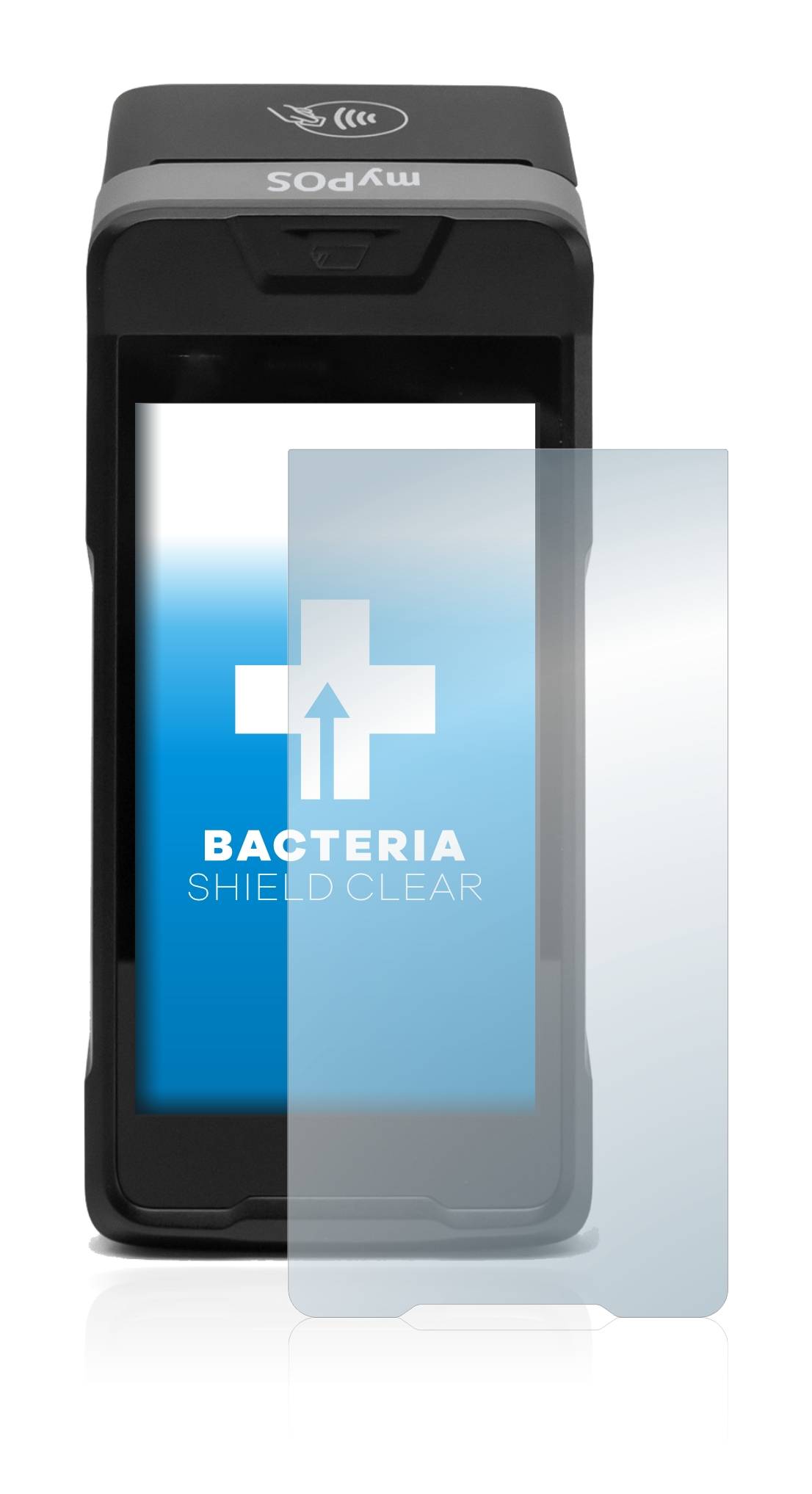 upscreen Bacteria Shield Clear Premium Antibakterielle Displayschutzfolie für myPOS