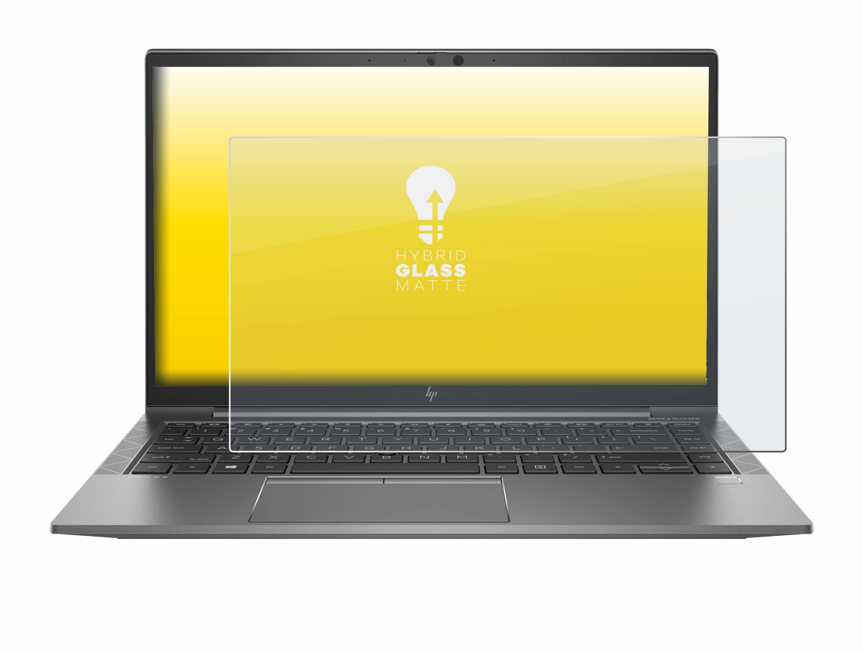 upscreen Hybrid Glass Matte Premium Schutzglas Folie für HP ZBook Firefly 14