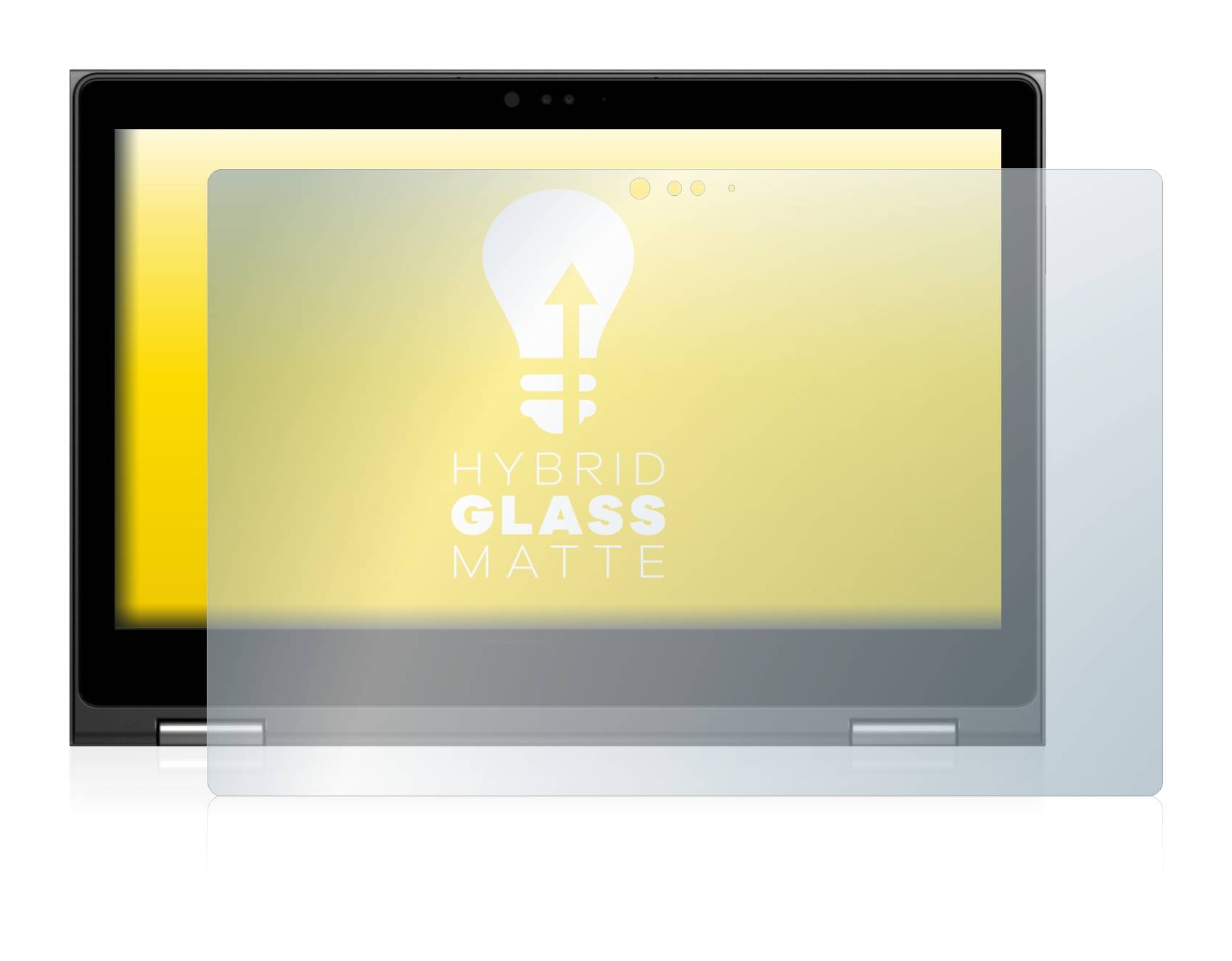 upscreen Hybrid Glass Matte Premium Schutzglas Folie für Dell Inspiron 15 5579