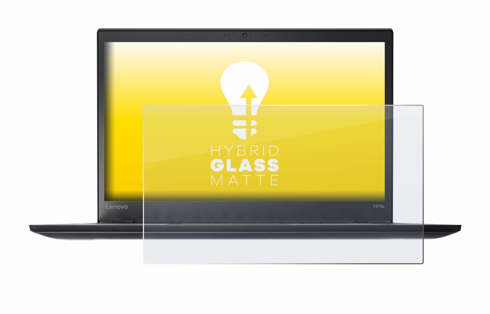 upscreen Hybrid Glass Matte Premium Schutzglas Folie für Lenovo ThinkPad T470s