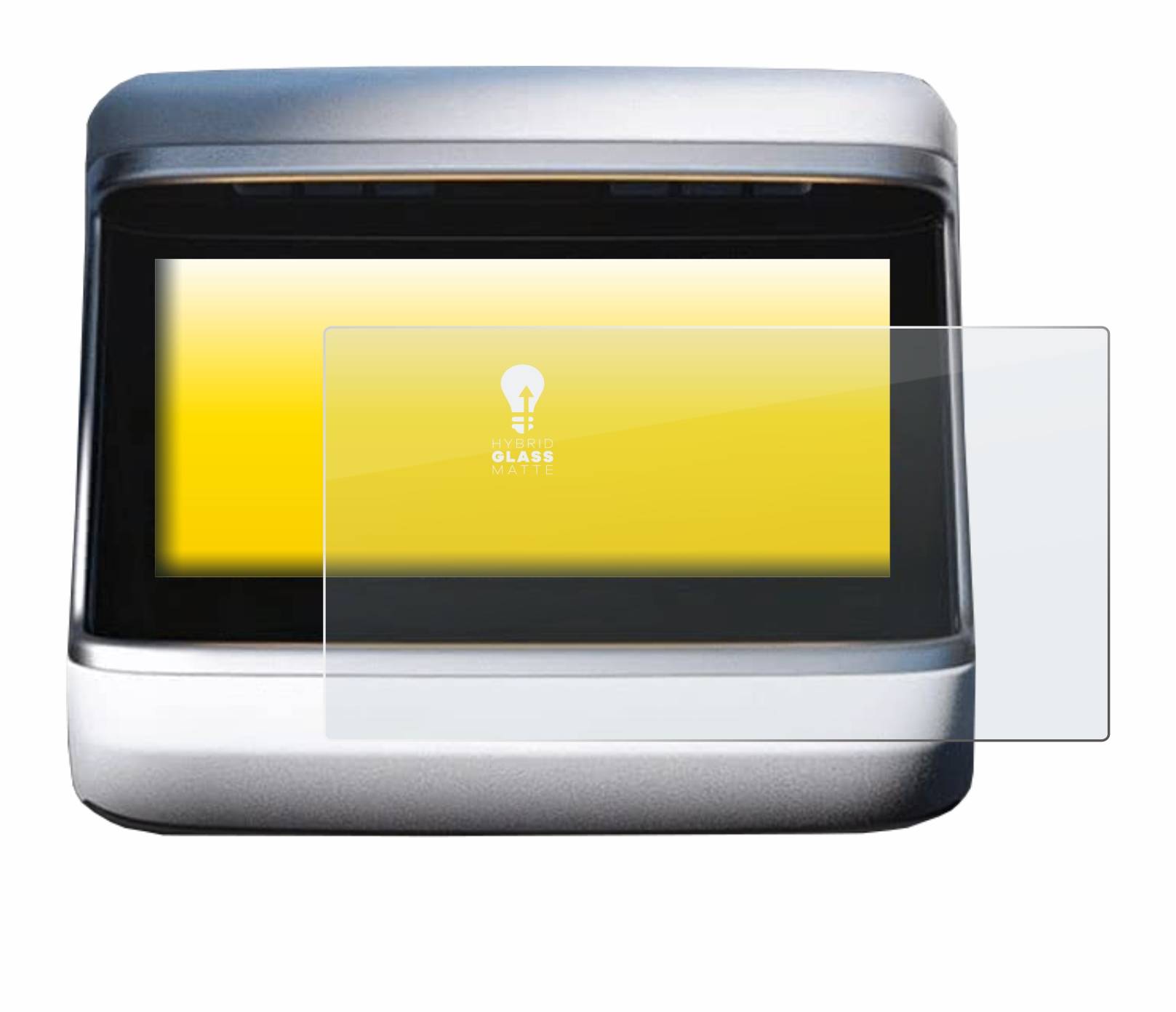 upscreen Hybrid Glass Matte Premium Schutzglas Folie für Tesla Model X Plaid 2023 (Hinteres