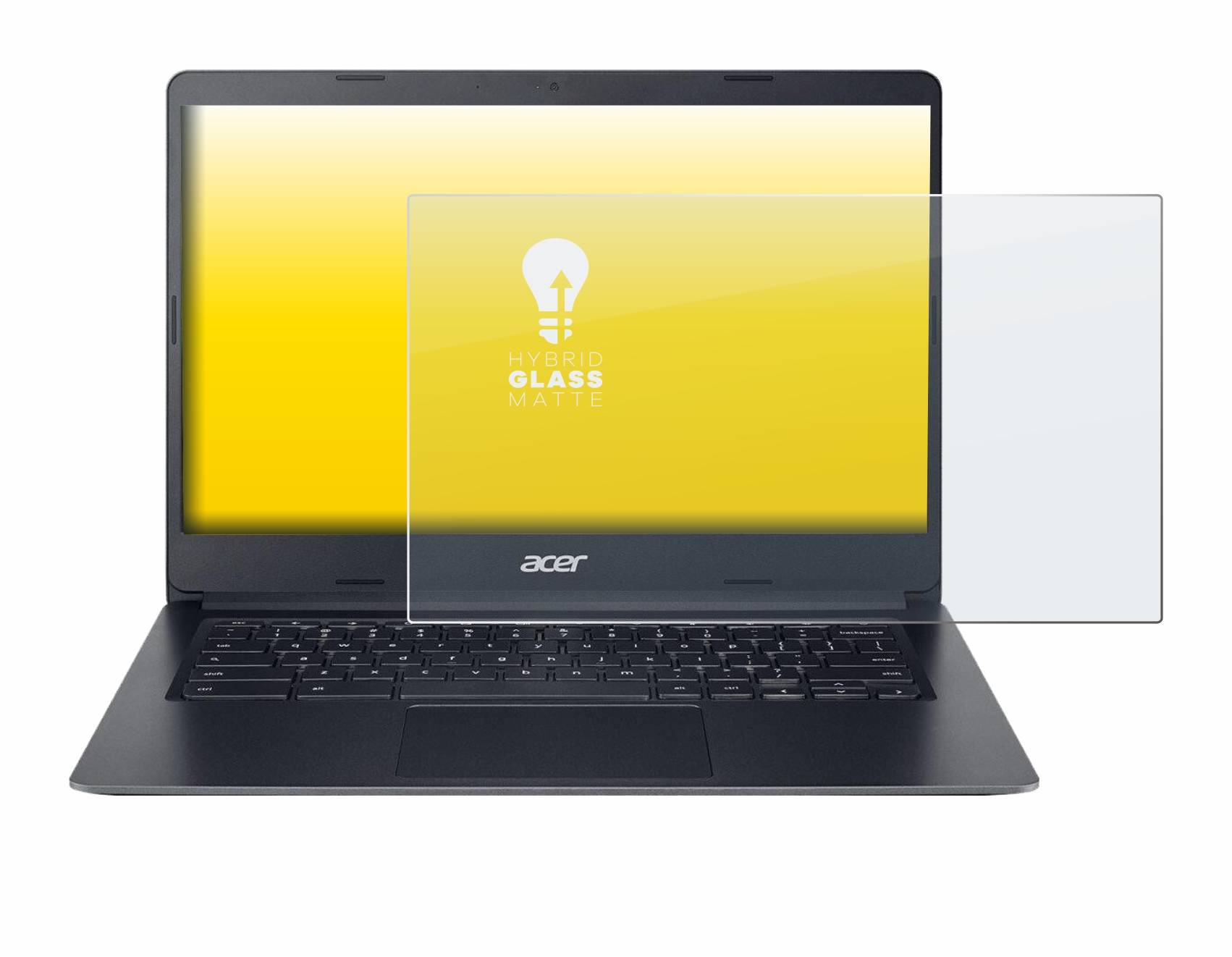 upscreen Hybrid Glass Matte Premium Schutzglas Folie für Acer Chromebook