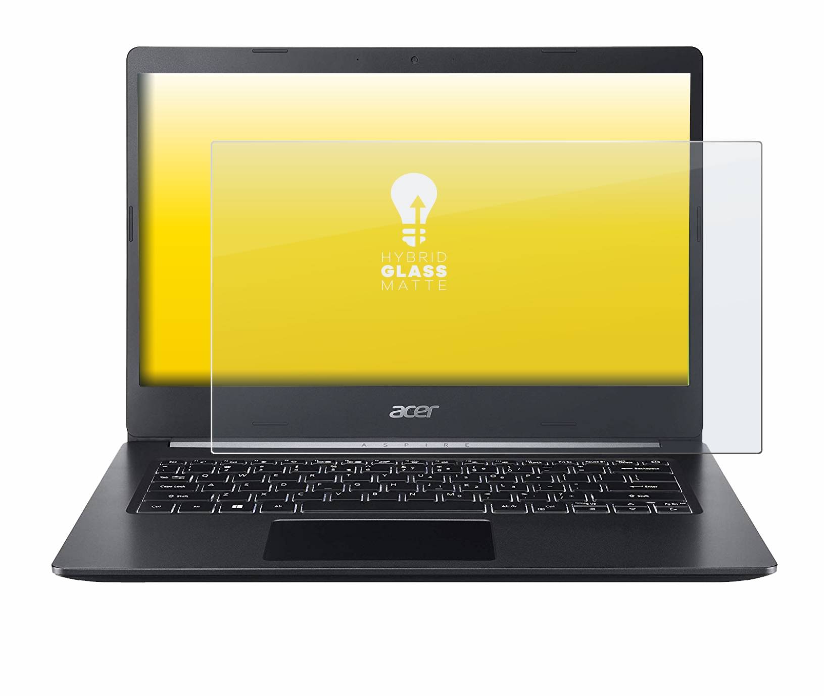 upscreen Hybrid Glass Matte Premium Schutzglas Folie für Acer Aspire 5