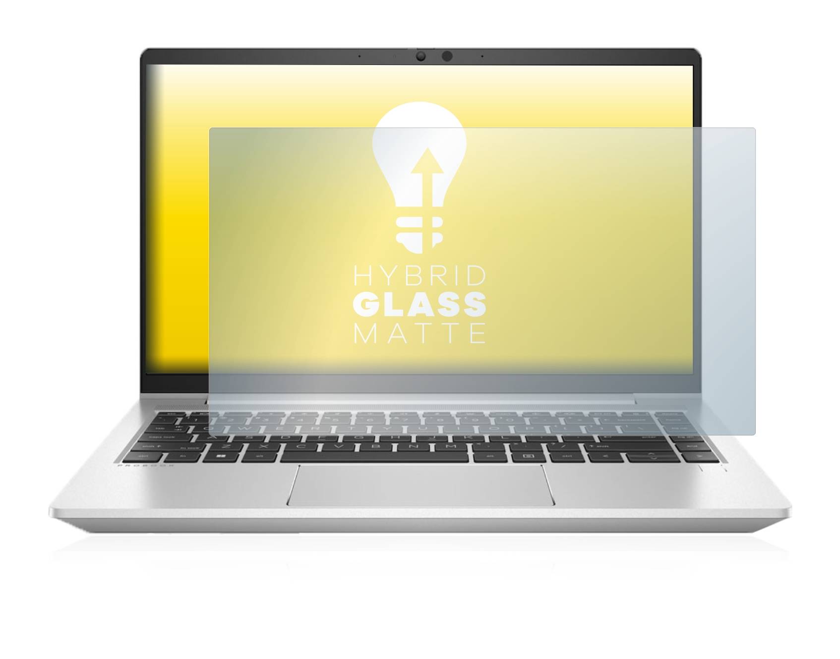 upscreen Hybrid Glass Matte Premium Schutzglas Folie für HP ProBook 445