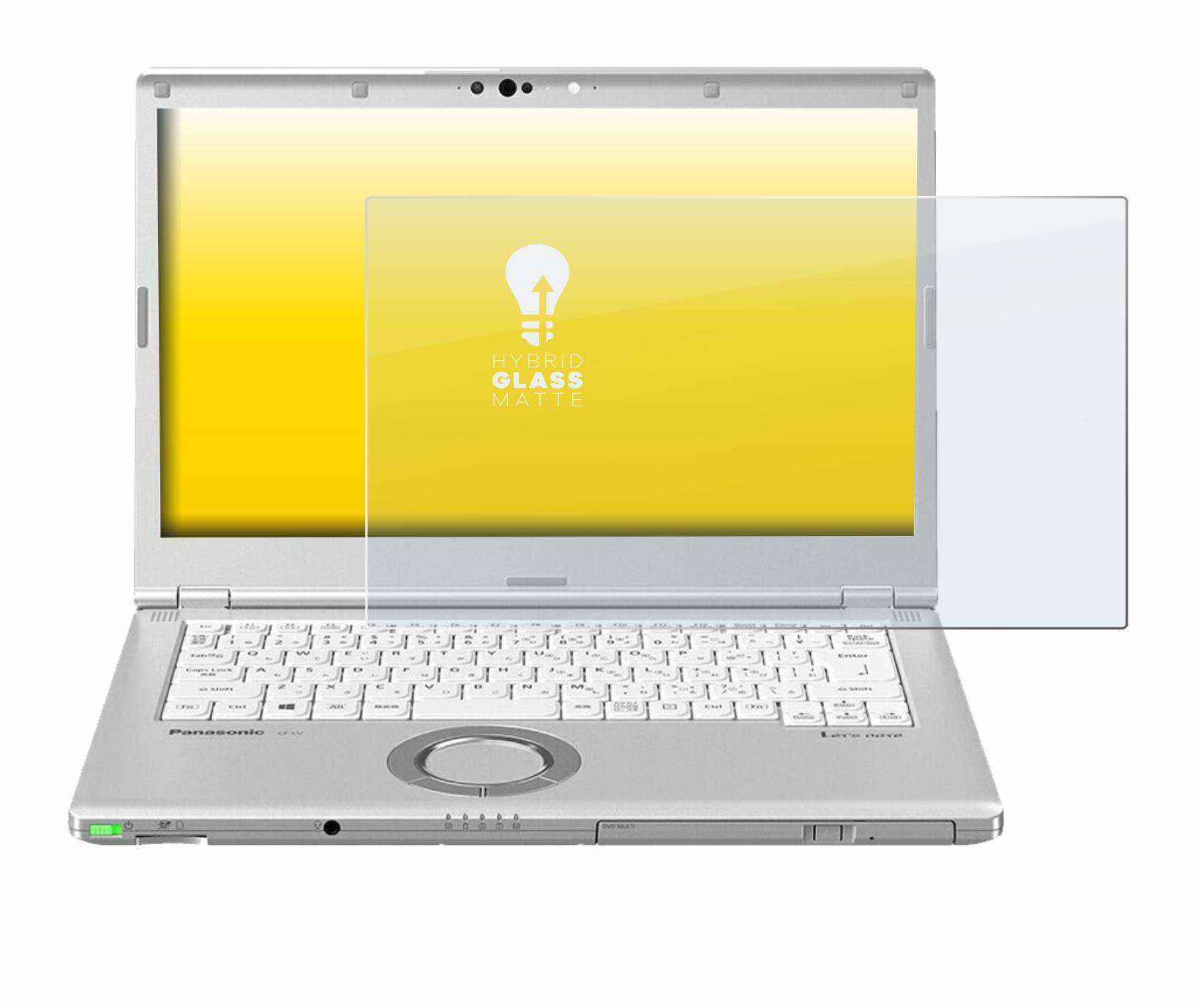 upscreen Hybrid Glass Matte Premium Schutzglas Folie für Panasonic Toughbook