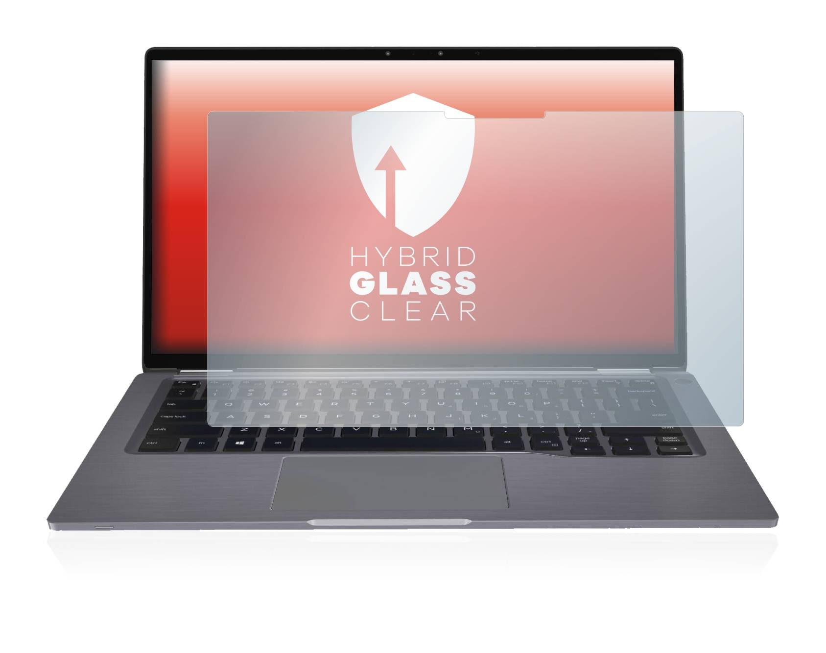 upscreen Hybrid Glass Clear Premium Schutzglas Folie für Dell Latitude