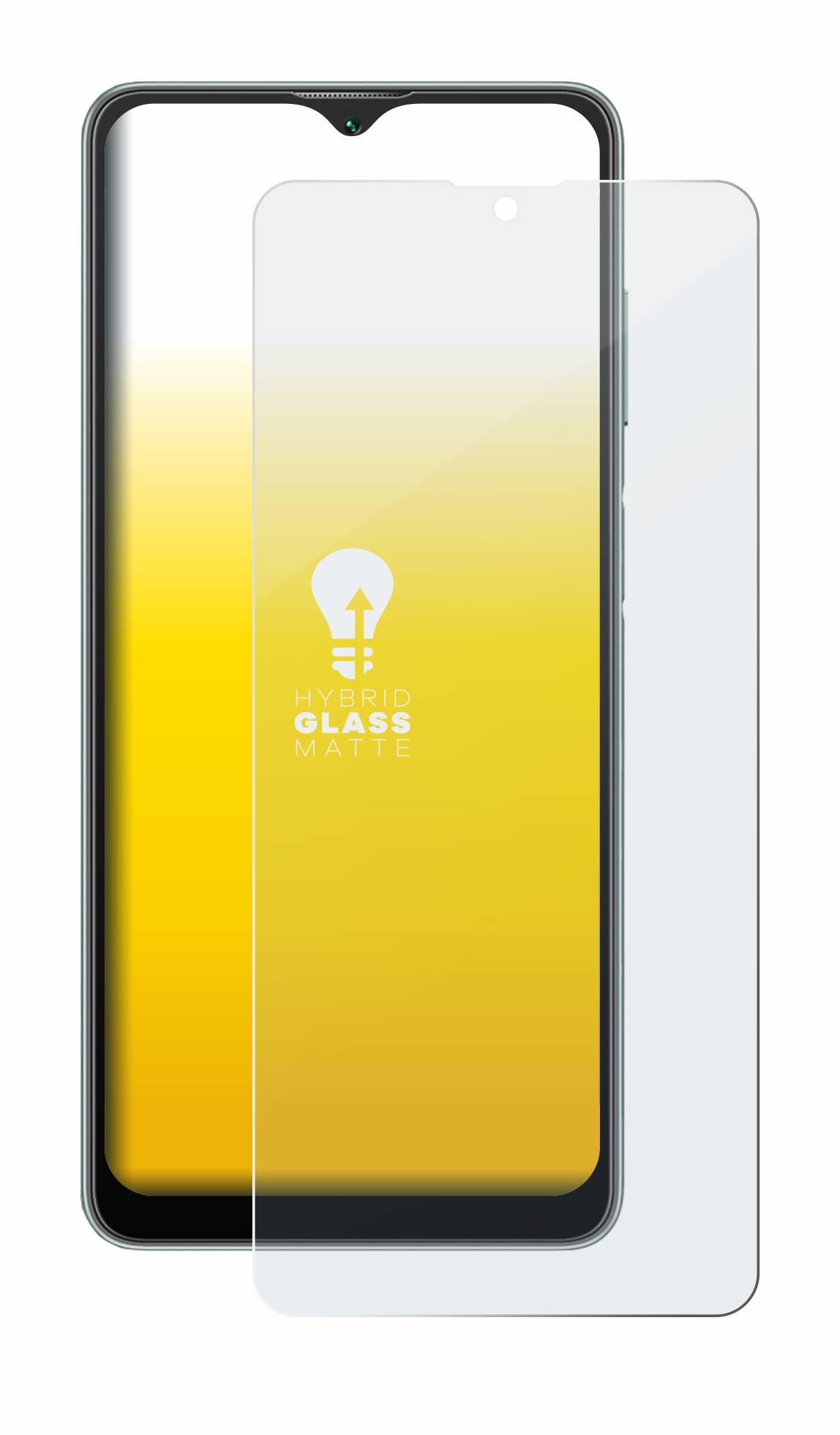 upscreen Flexible Schutz Glas Folie für Blackview A53 Schutzglas 9H Hybridglas Matt Entspiegelt