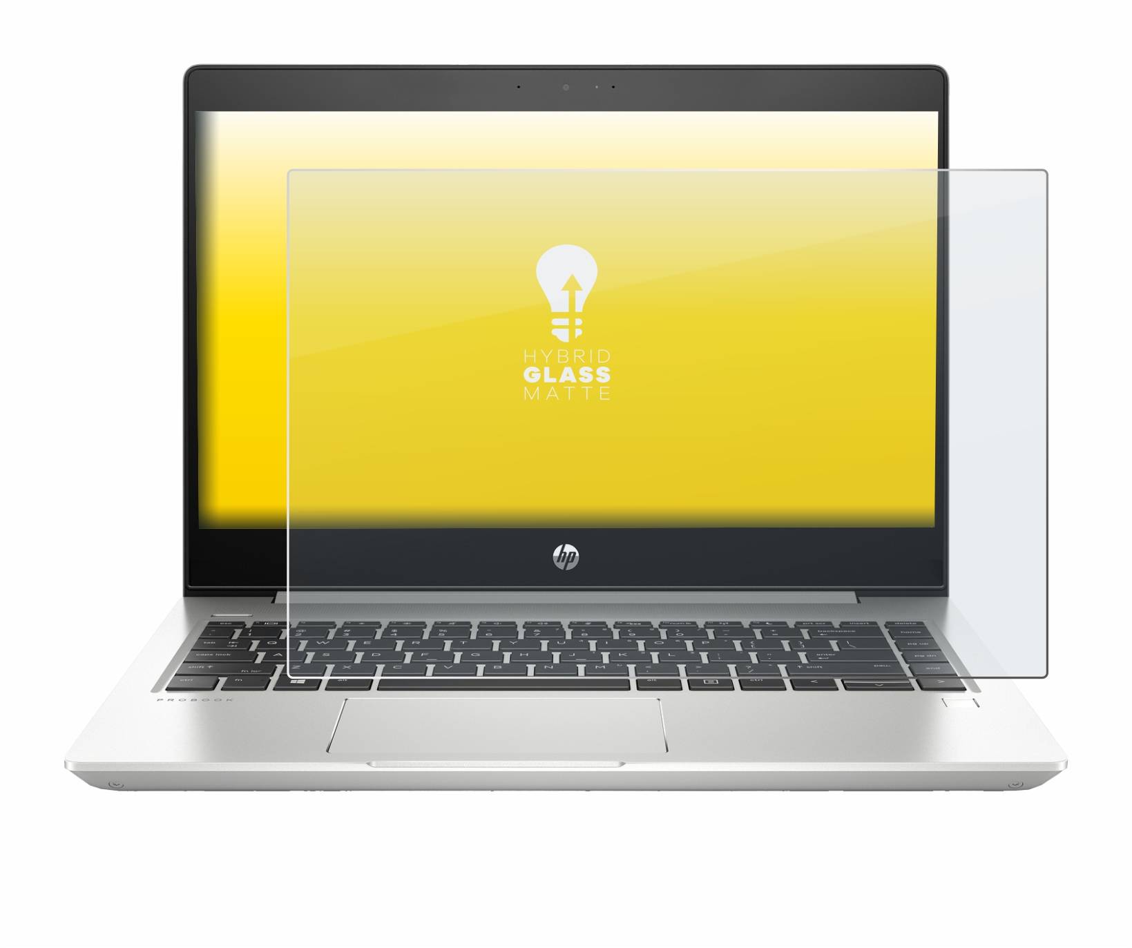 upscreen Hybrid Glass Matte Premium Schutzglas Folie für HP ProBook 440