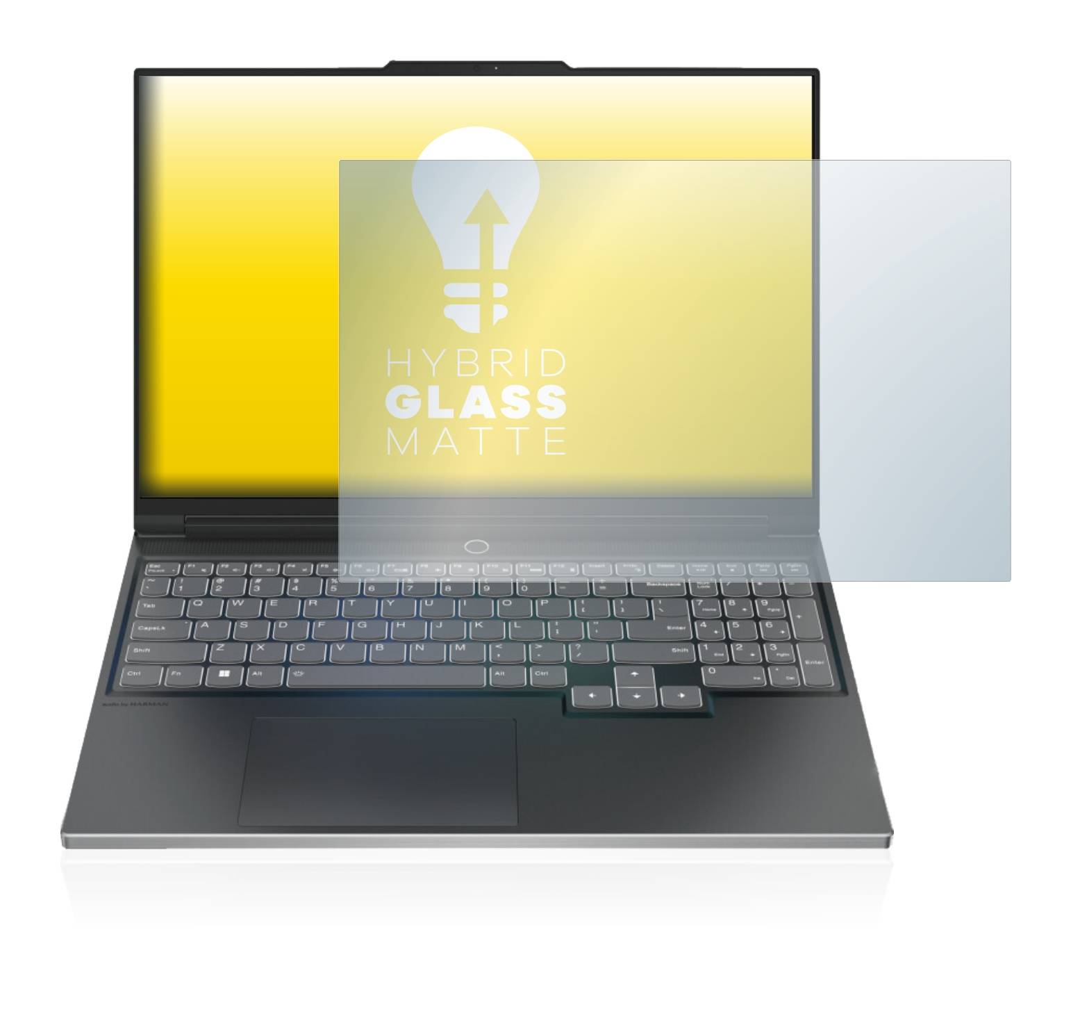 upscreen Hybrid Glass Matte Premium Schutzglas Folie für Lenovo Legion Slim 7