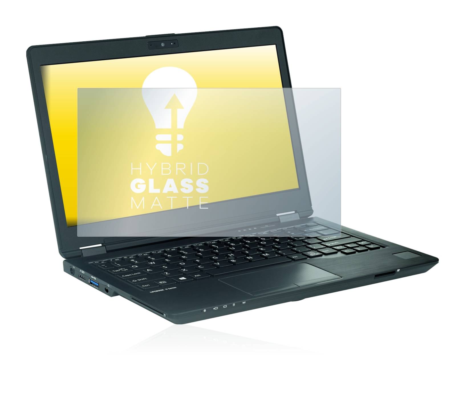 upscreen Hybrid Glass Matte Premium Schutzglas Folie für Fujitsu Lifebook