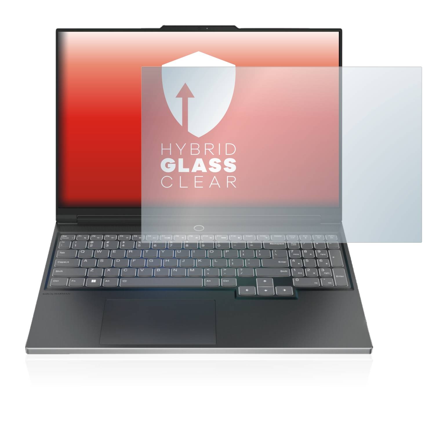 upscreen Hybrid Glass Clear Premium Schutzglas Folie für Lenovo Legion Slim 7
