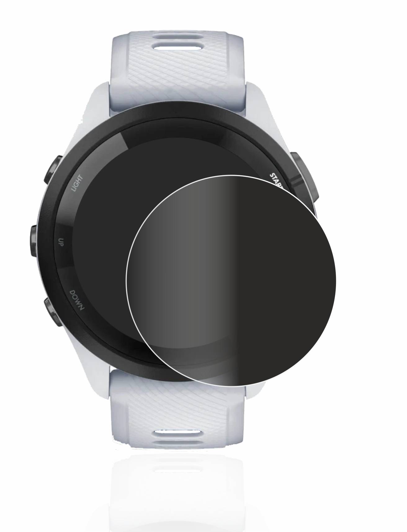 upscreen Spy Shield Clear Premium Blickschutzfolie für Garmin Forerunner 265 (46