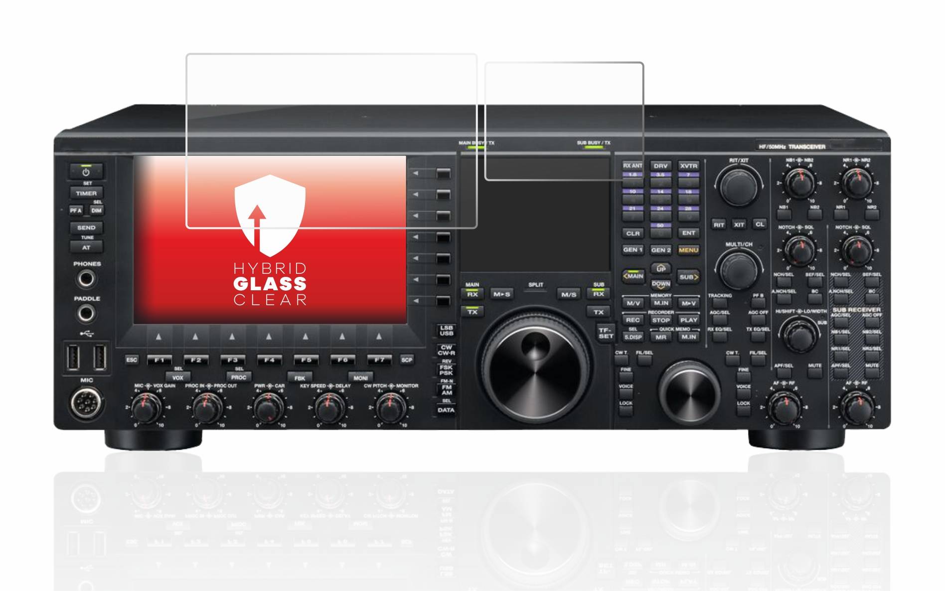 upscreen Hybrid Glass Clear Premium Schutzglas Folie für Kenwood