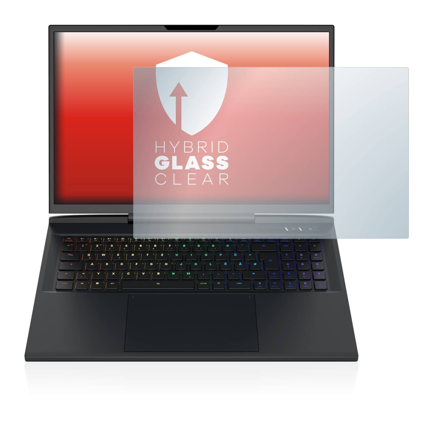 upscreen Hybrid Glass Clear Premium Schutzglas Folie für Schenker XMG NEO 17