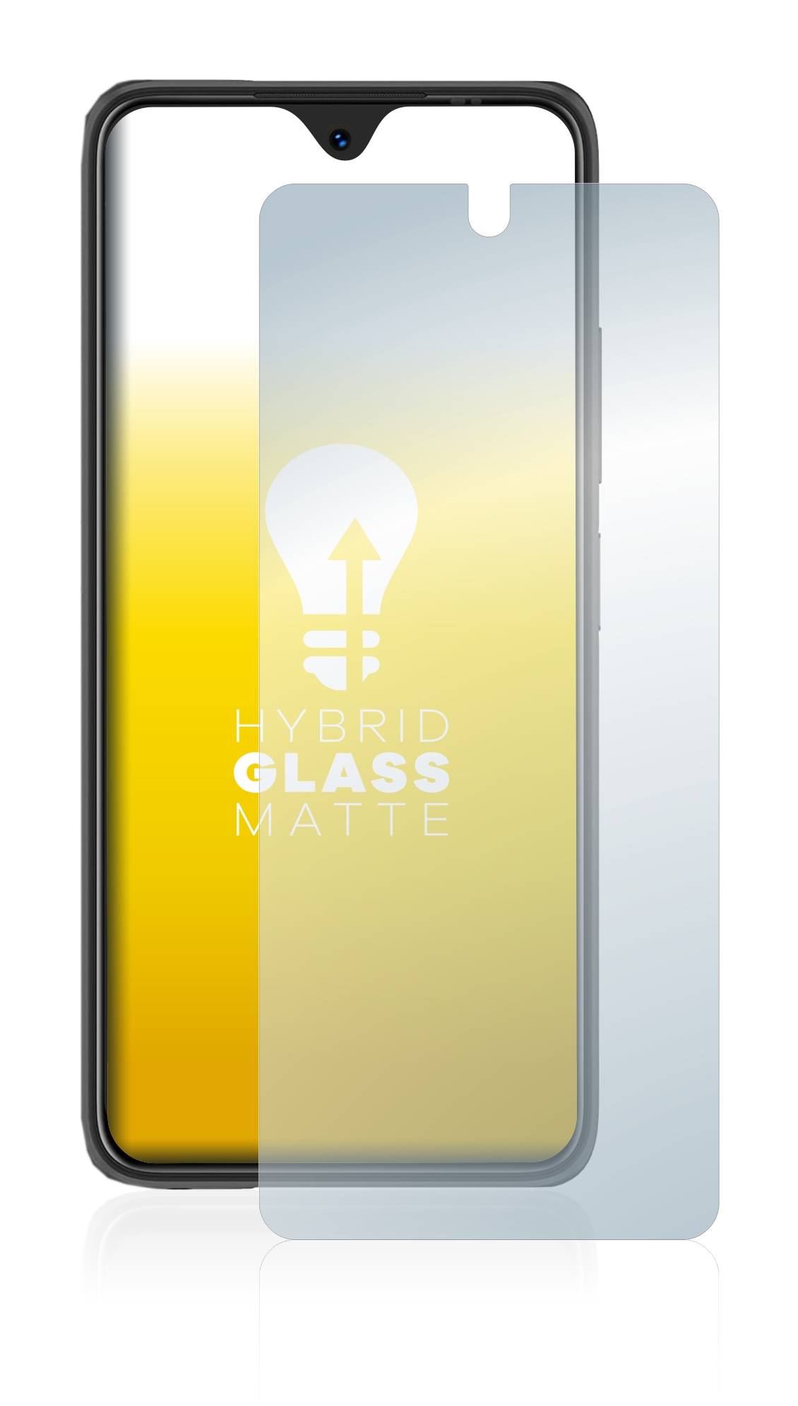 upscreen Flexible Panzerglasfolie für Umidigi A13 Pro 5G Schutzglas 9H Hybridglas Matt Entspiegelt