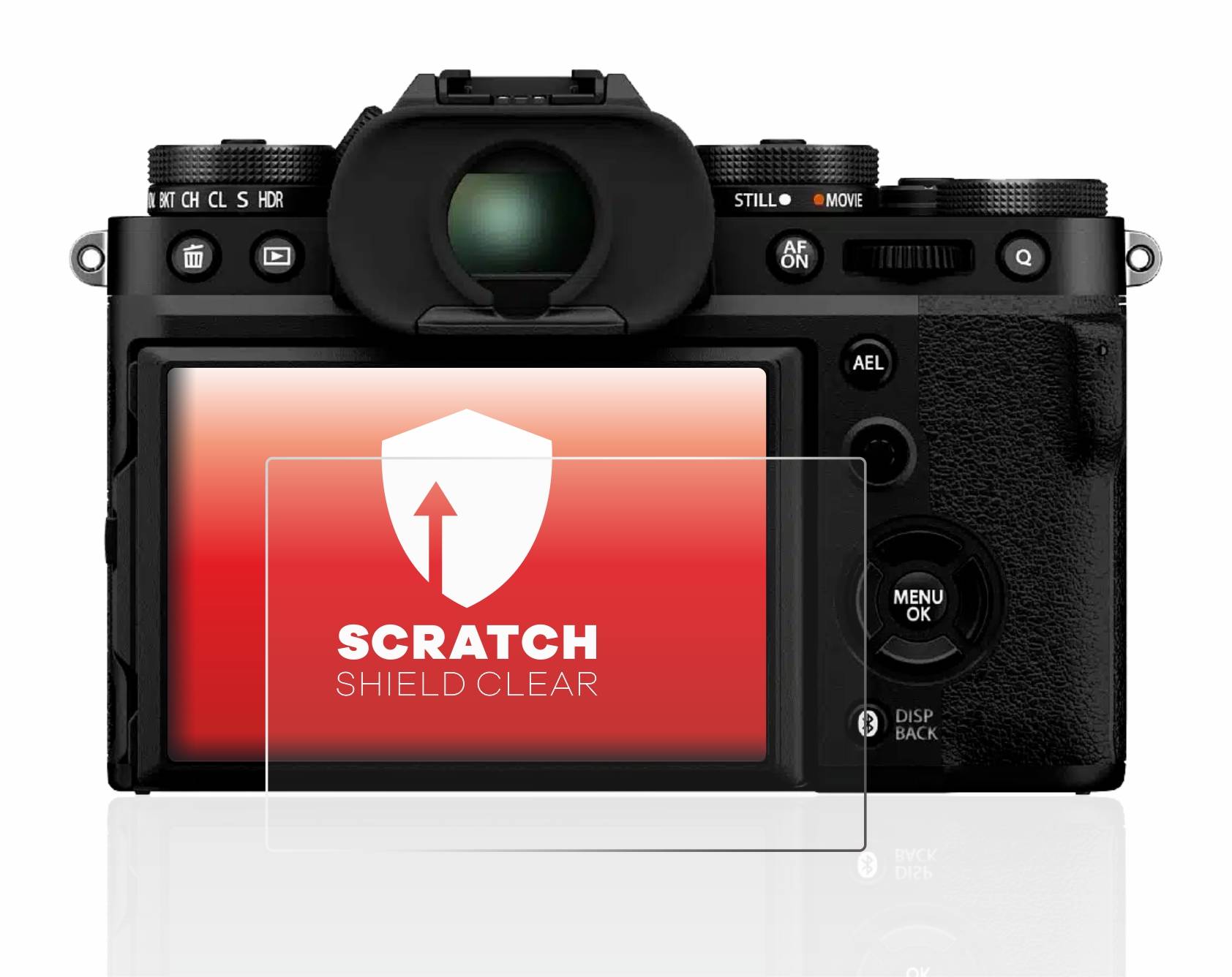 upscreen Schutzfolie für Fujifilm X-T5 Kratzschutz Anti-Fingerprint Klar