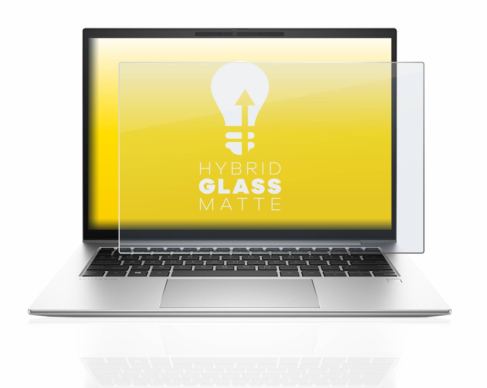 upscreen Hybrid Glass Matte Premium Schutzglas Folie für HP EliteBook 845