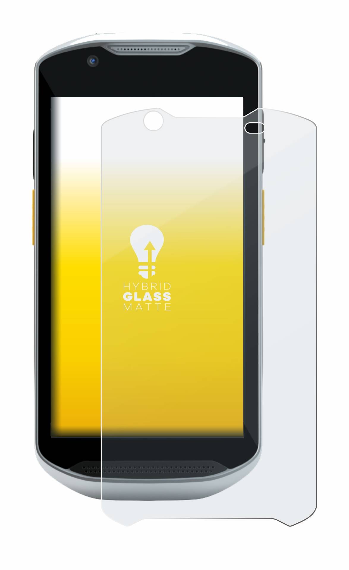 upscreen Hybrid Glass Matte Premium Schutzglas Folie für Zebra