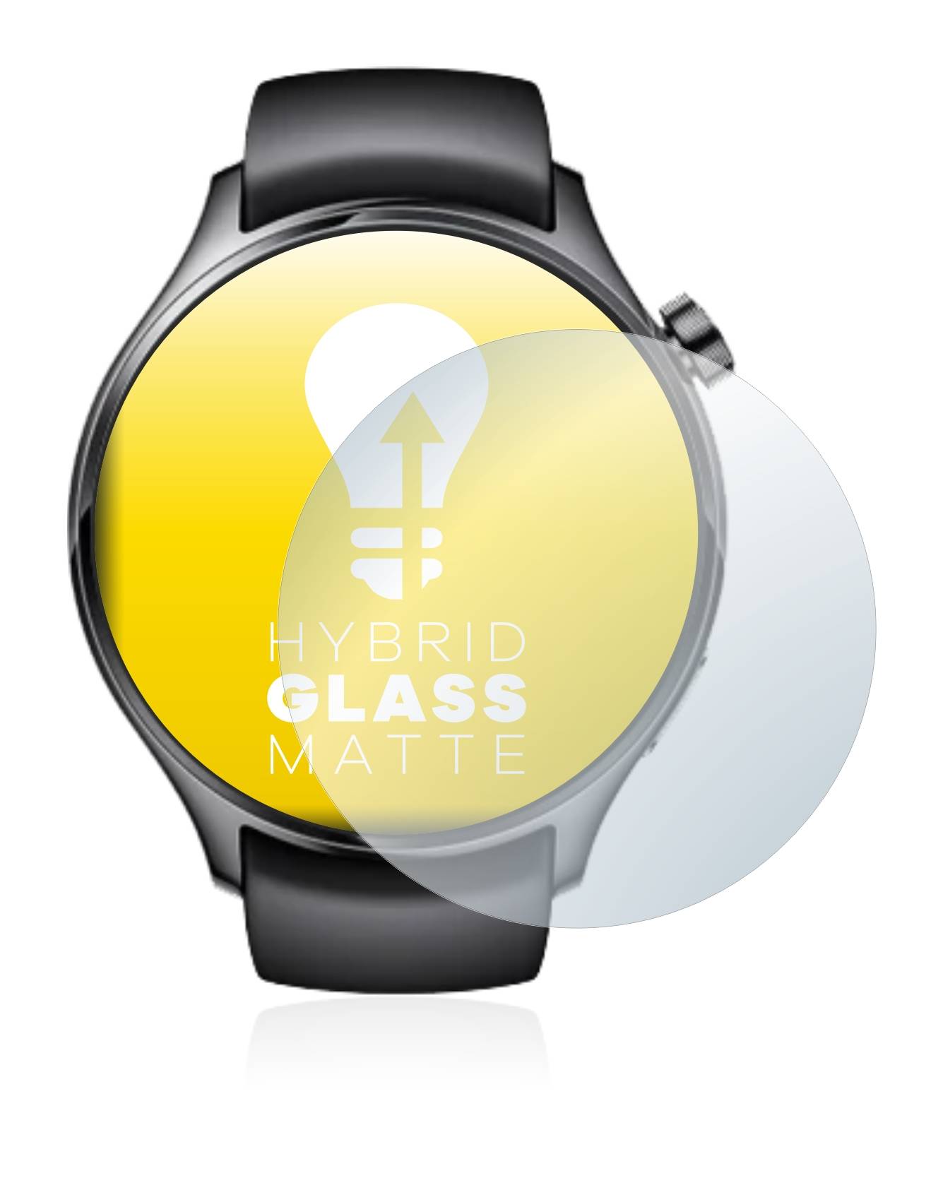 upscreen Hybrid Glass Matte Premium Schutzglas Folie für Xiaomi Watch S1