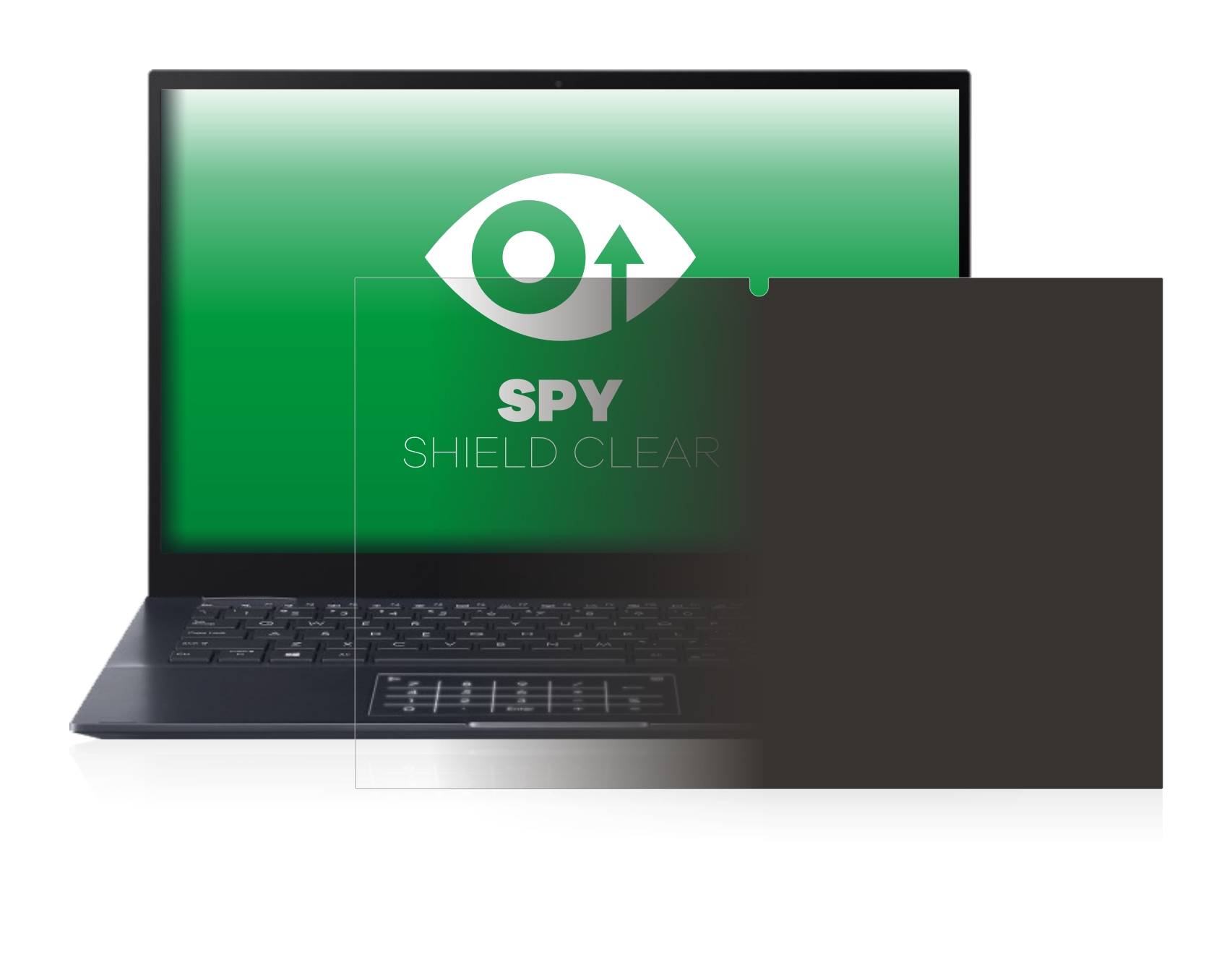 upscreen Spy Shield Clear Premium Blickschutzfolie für Asus VivoBook Flip 14 TM420UA