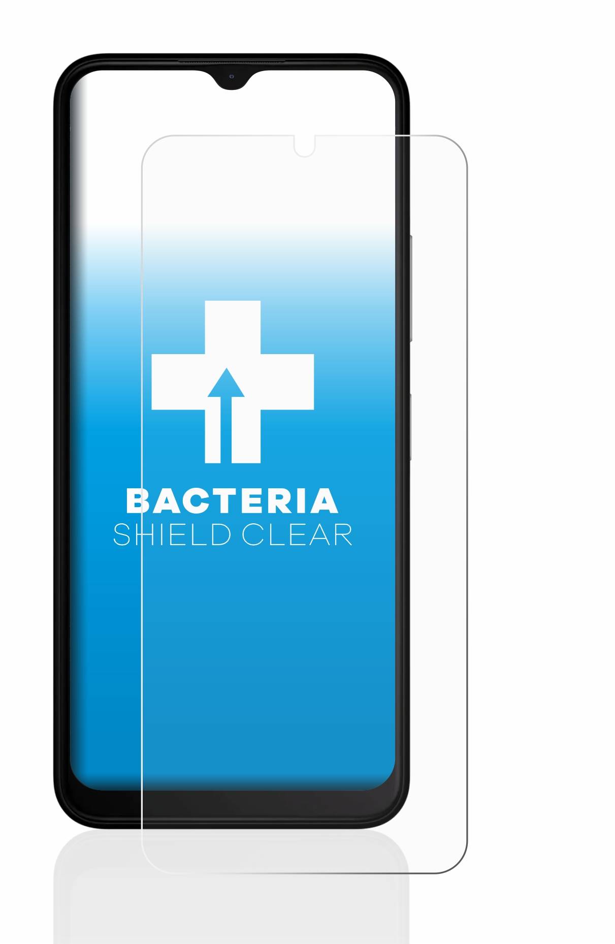 upscreen Schutzfolie für Nokia C32 Antibakterielle Folie Klar Anti-Kratzer