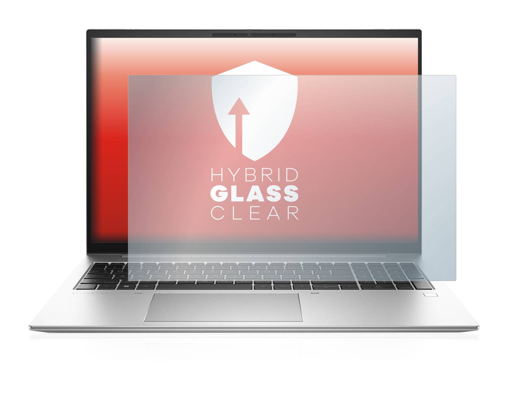 upscreen Hybrid Glass Clear Premium Schutzglas Folie für HP EliteBook 860