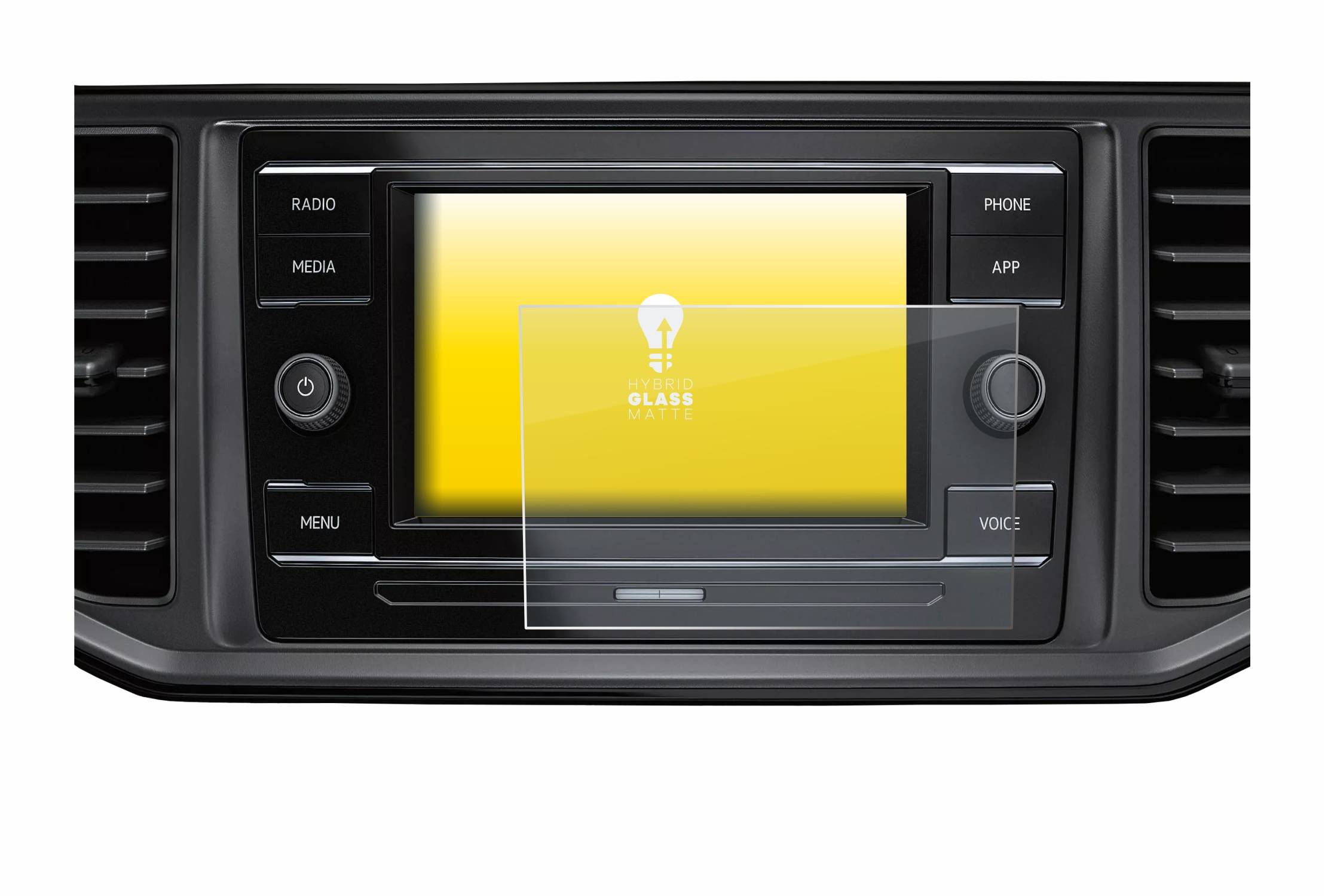 upscreen Flexible Schutz Glas Folie für Volkswagen Crafter Composition Colour 2022 Schutzglas 9H Hybridglas Matt