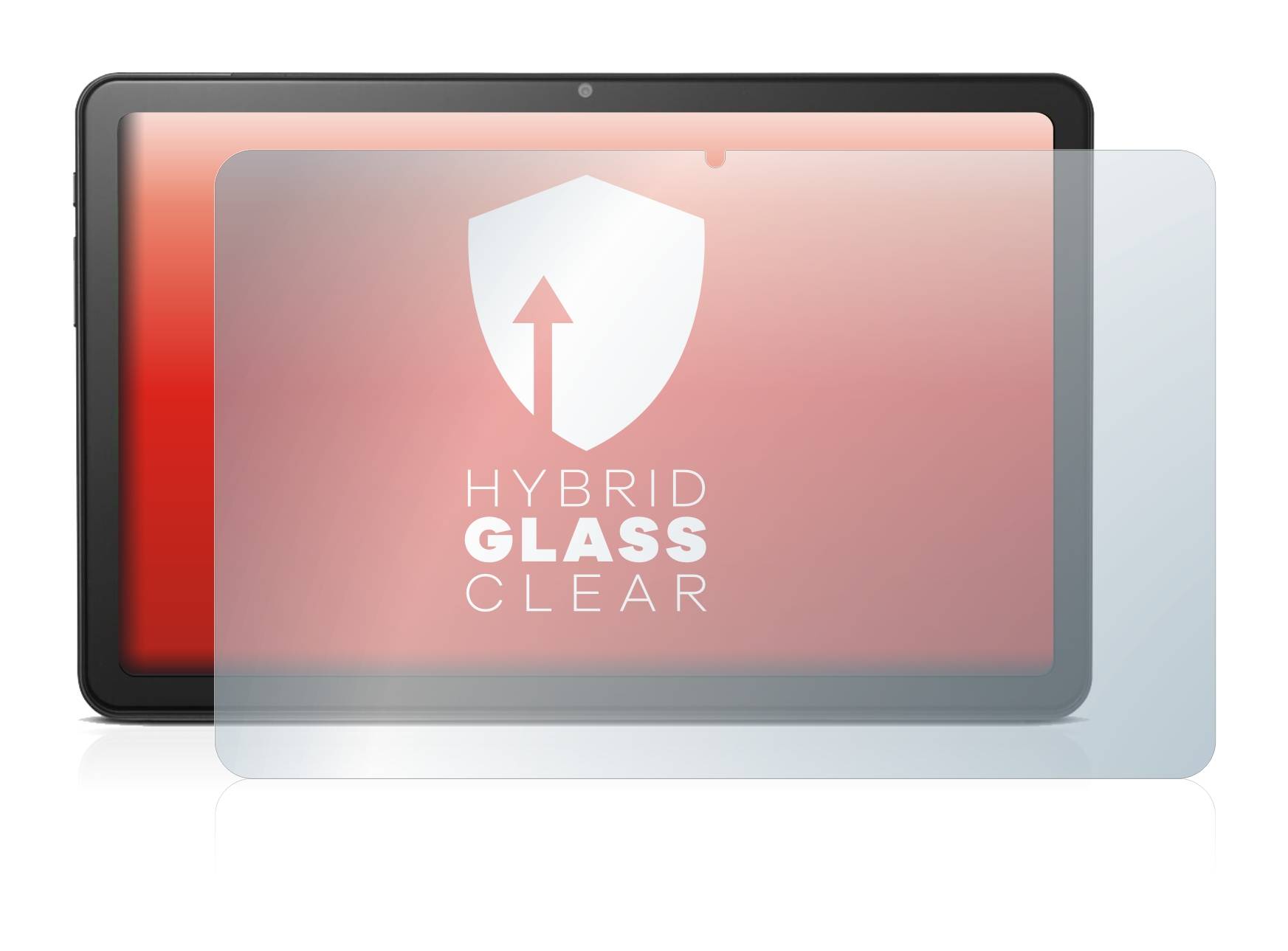 upscreen Hybrid Glass Clear Premium Schutzglas Folie für Doro Tablet