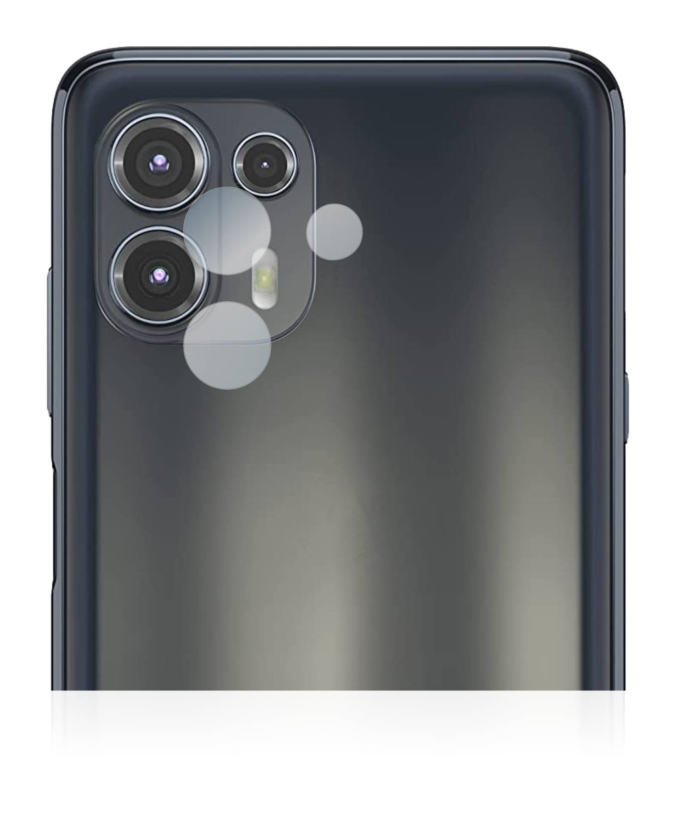 upscreen Flexible Panzerglasfolie für Motorola Edge 20 Lite (NUR Kameraschutz) Schutzglas 9H Hybridglas Klar