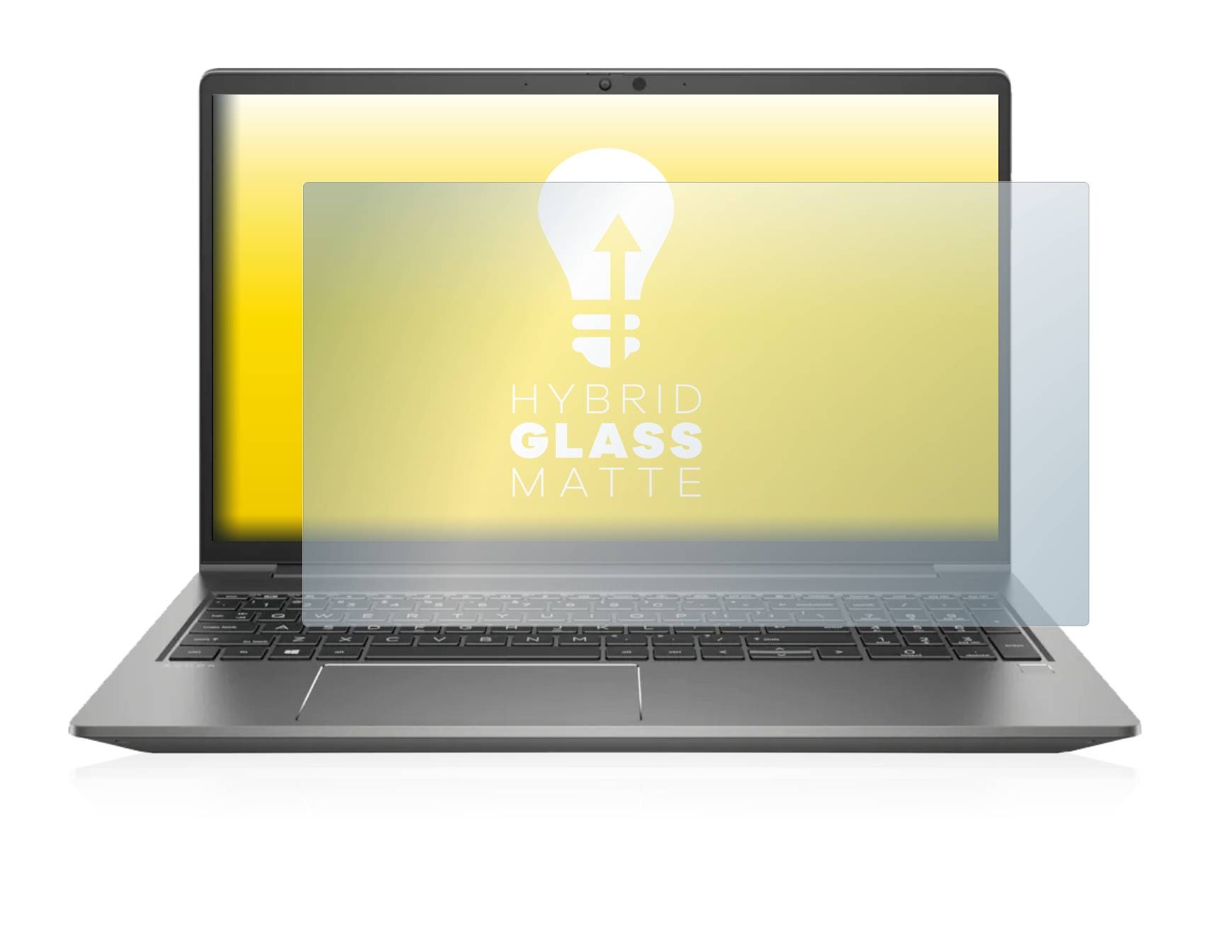 upscreen Hybrid Glass Matte Premium Schutzglas Folie für HP Zbook Power