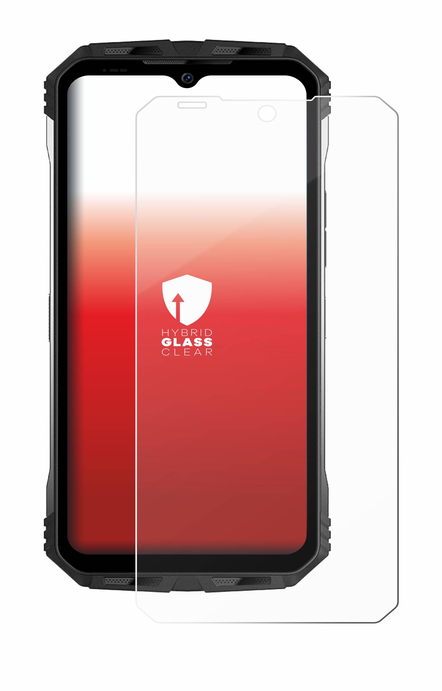 upscreen Flexible Schutz Glas Folie für Doogee S100 Schutzglas 9H Hybridglas Klar