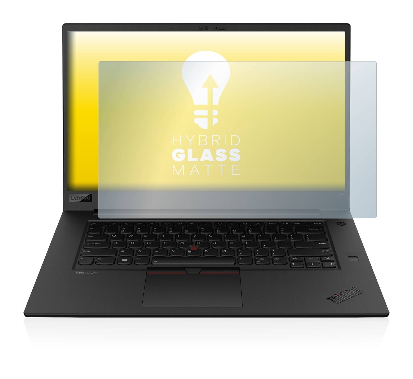 upscreen Hybrid Glass Matte Premium Schutzglas Folie für Lenovo ThinkPad P1 Gen
