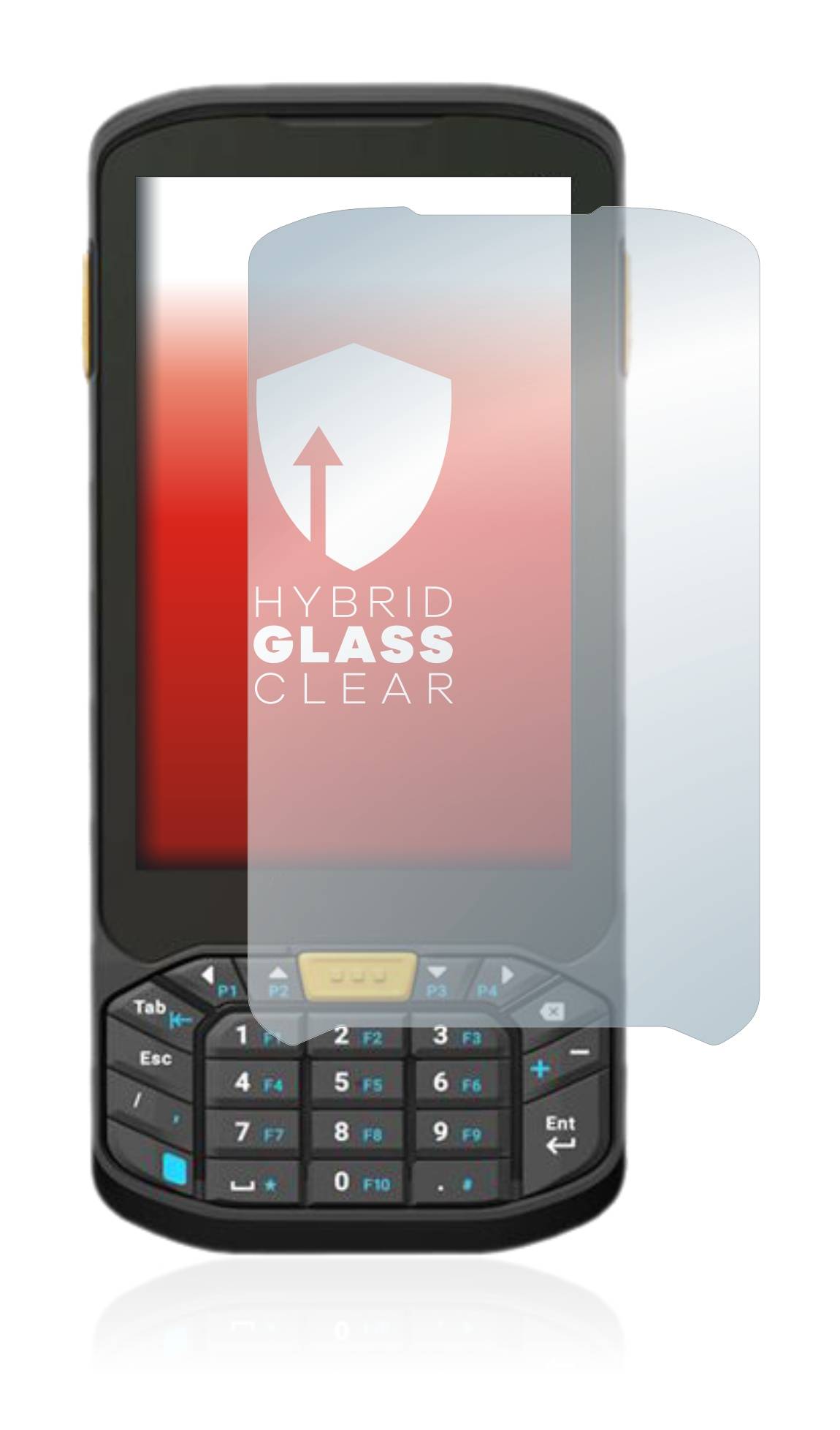 upscreen Hybrid Glass Clear Premium Schutzglas Folie für Zebra TC20