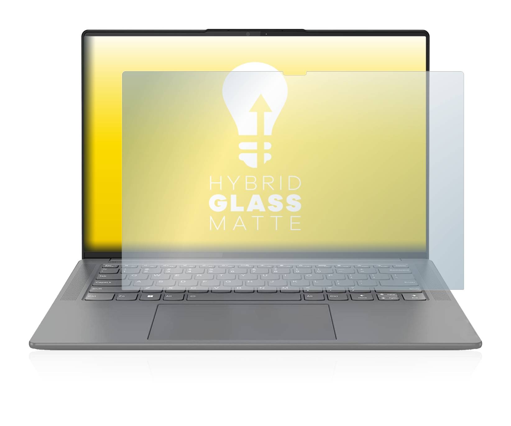 upscreen Hybrid Glass Matte Premium Schutzglas Folie für Lenovo Yoga Slim 7 Pro