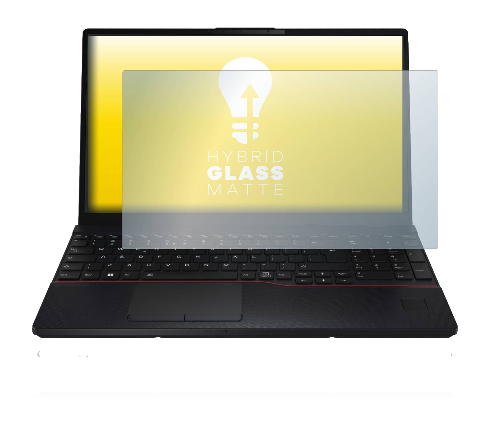 upscreen Hybrid Glass Matte Premium Schutzglas Folie für Fujitsu Lifebook