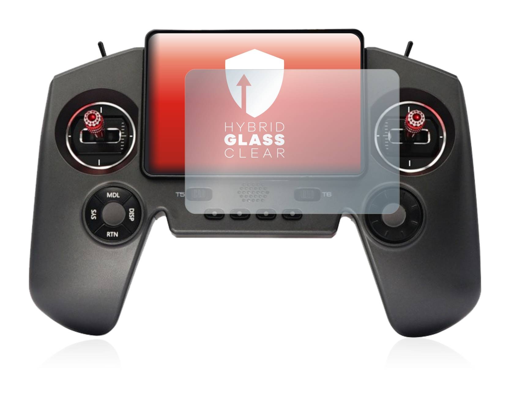 upscreen Hybrid Glass Clear Premium Schutzglas Folie für FrSky Twin