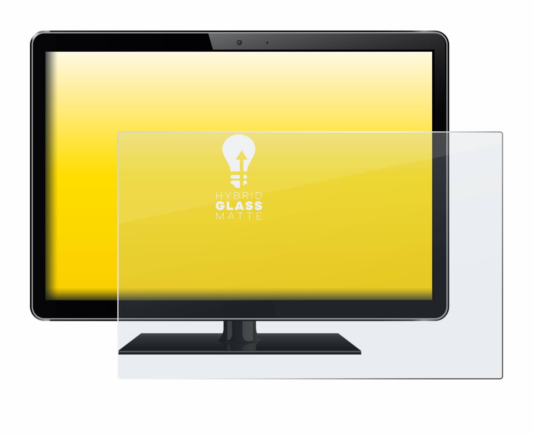 upscreen Hybrid Glass Matte Premium Schutzglas Folie für Industrie-Monitore mit 14 Zoll