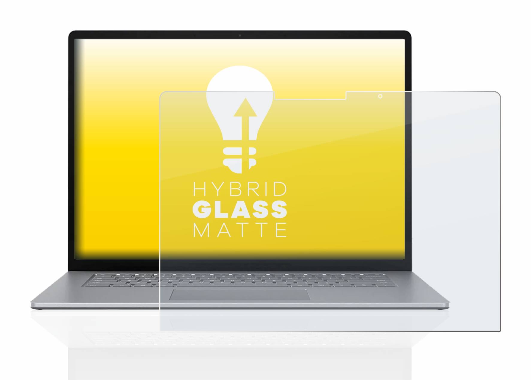 upscreen Hybrid Glass Matte Premium Schutzglas Folie für Microsoft Surface Laptop 5