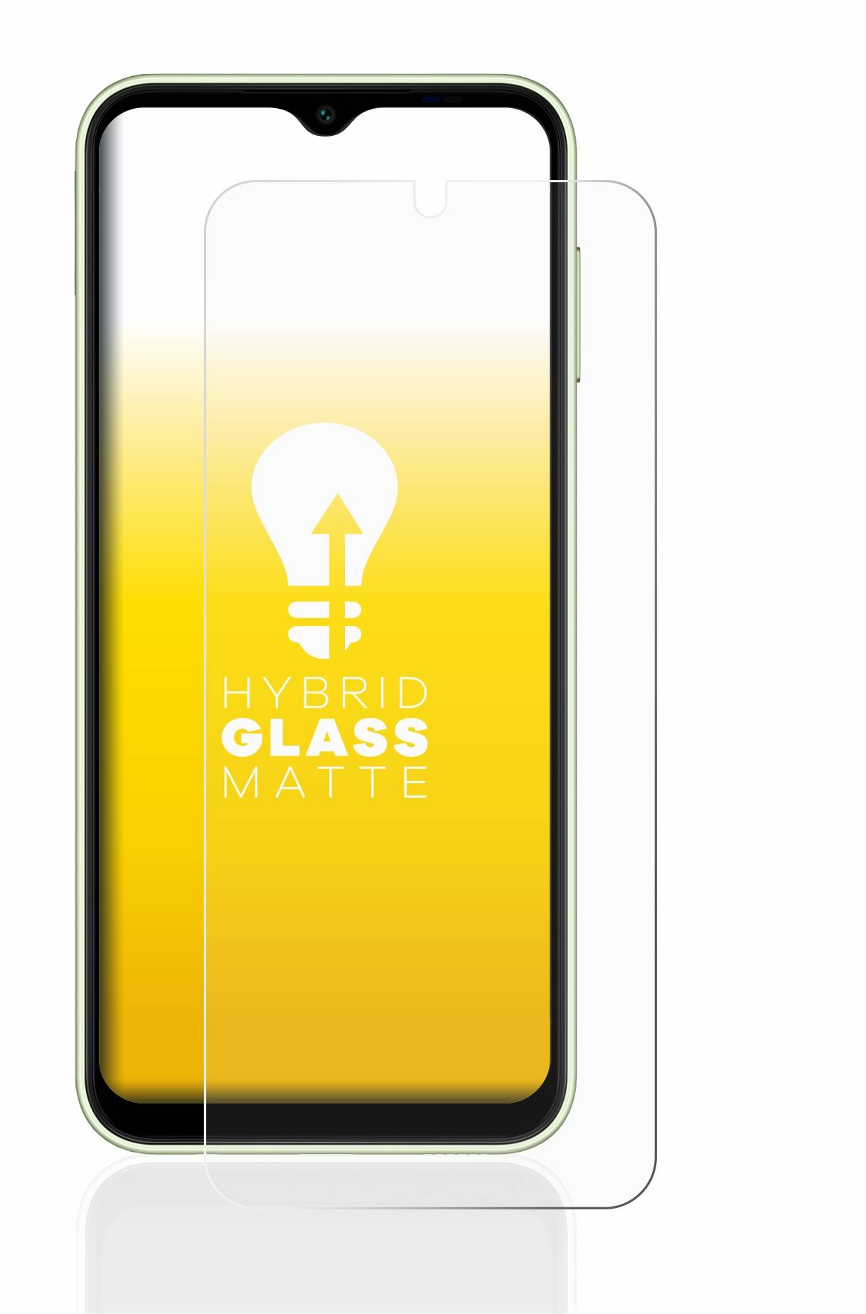 upscreen Flexible Schutz Glas Folie für Samsung Galaxy A14 4G Schutzglas 9H Hybridglas Matt Entspiegelt