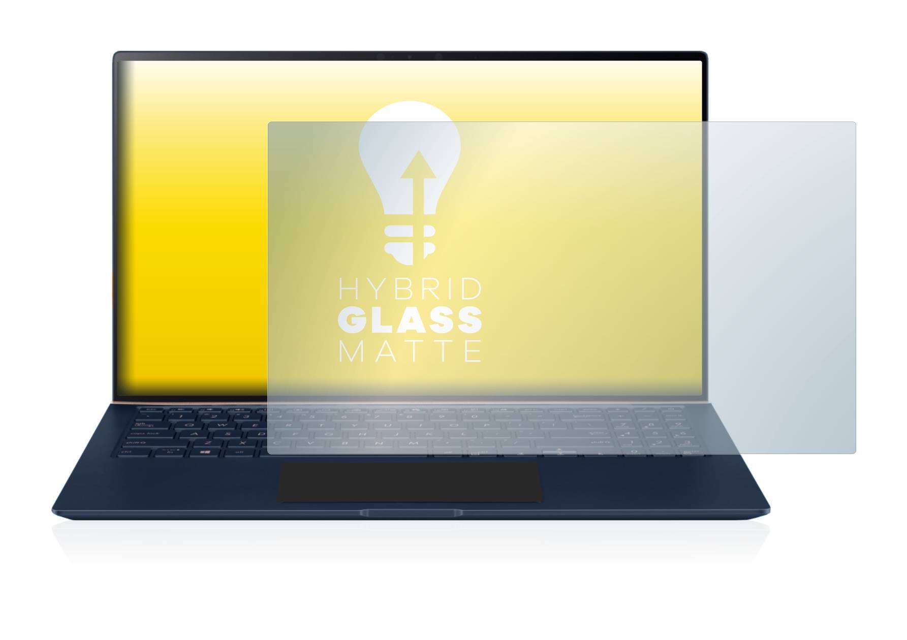 upscreen Hybrid Glass Matte Premium Schutzglas Folie für Asus ZenBook 15