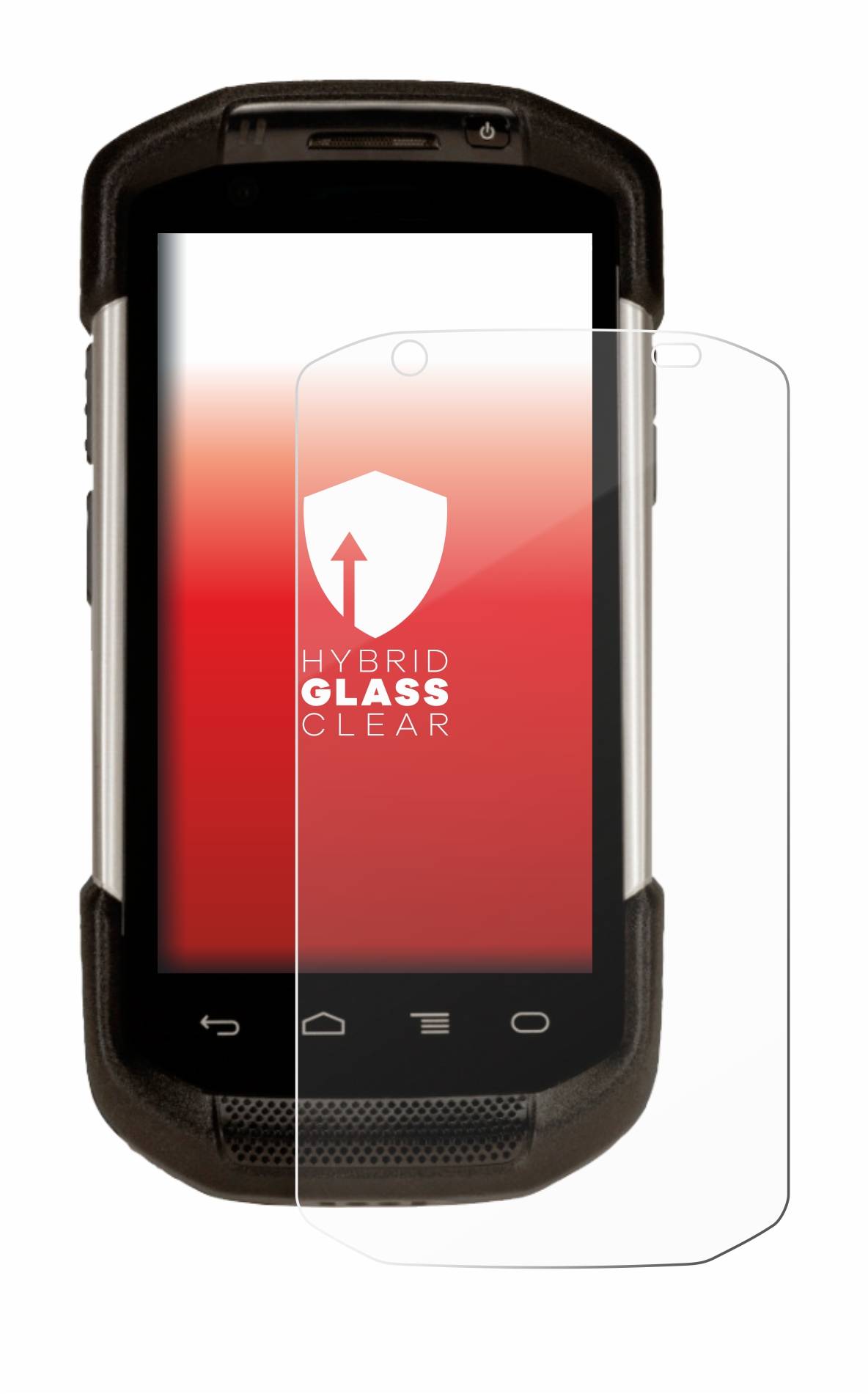 upscreen Hybrid Glass Clear Premium Schutzglas Folie für Zebra