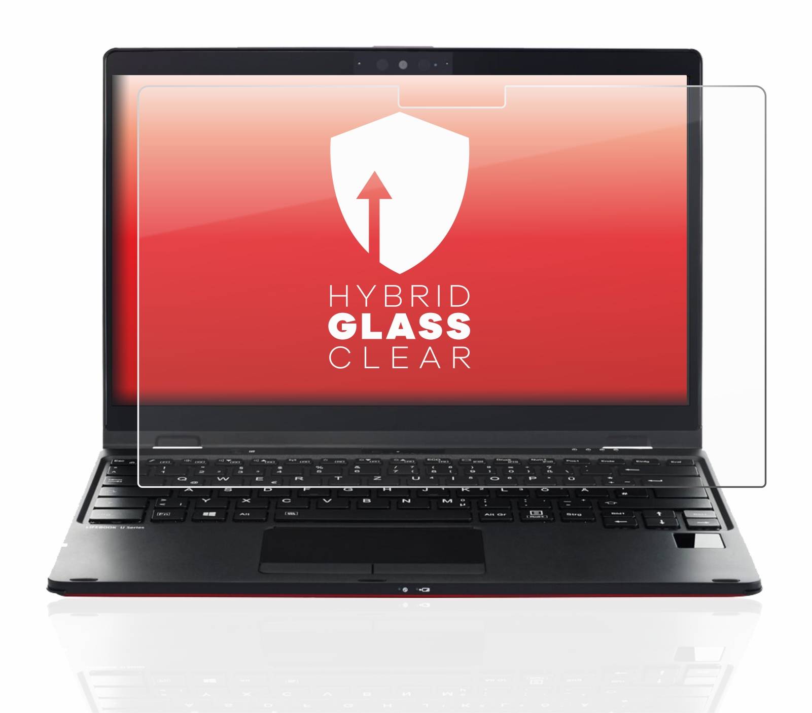 upscreen Hybrid Glass Clear Premium Schutzglas Folie für Fujitsu Lifebook